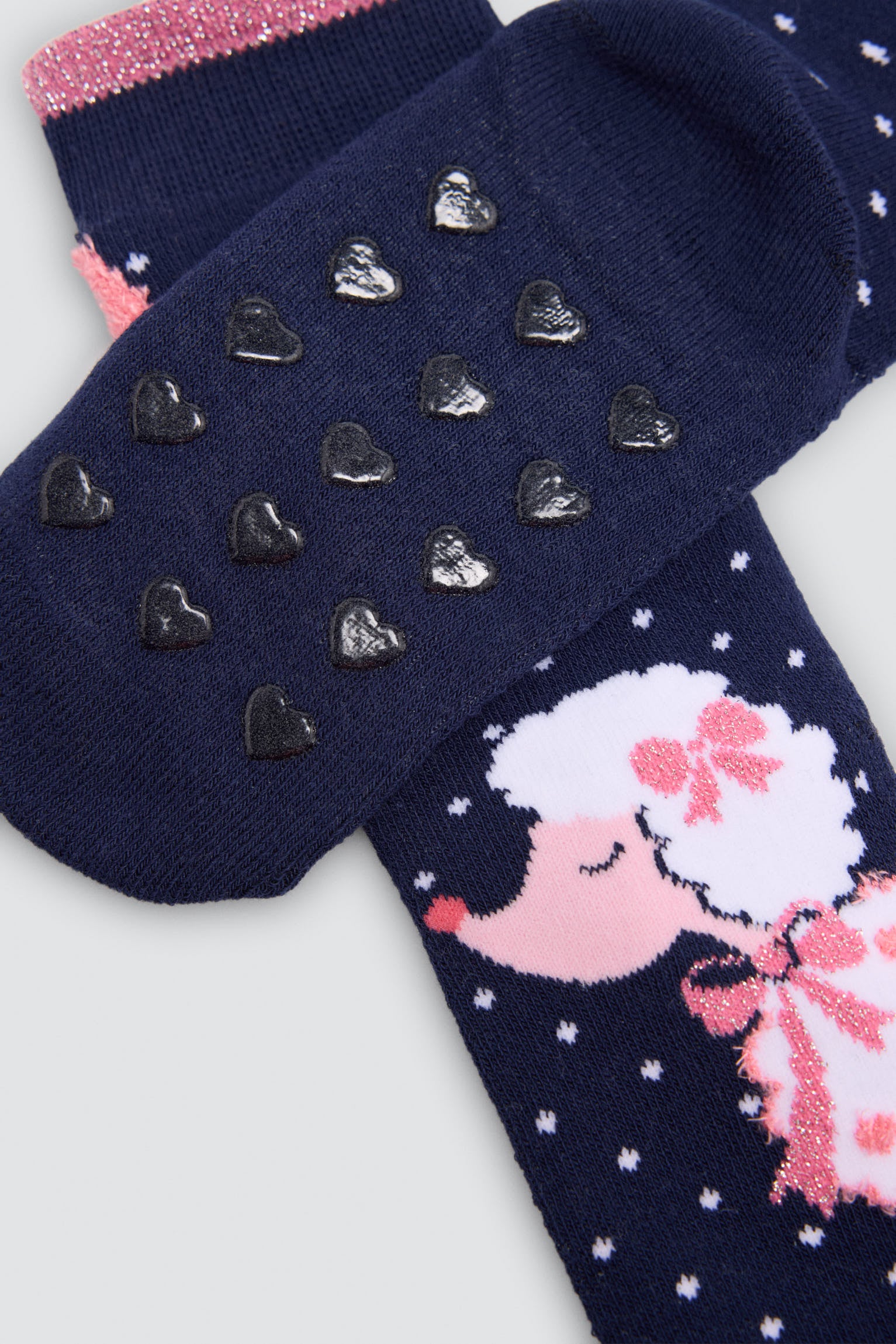 Pack 3 calcetines niña térmicos antidelizantes estampado perro caniche