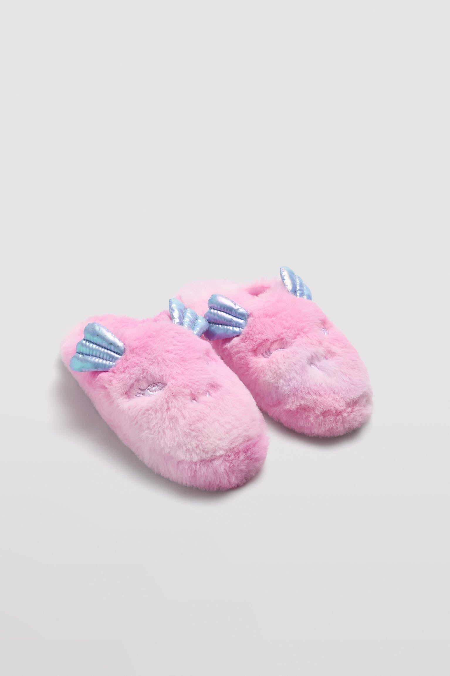 Ysabel Mora Zapatillas Pelo Casa Zapatillas De Casa Rosa Con Aletas