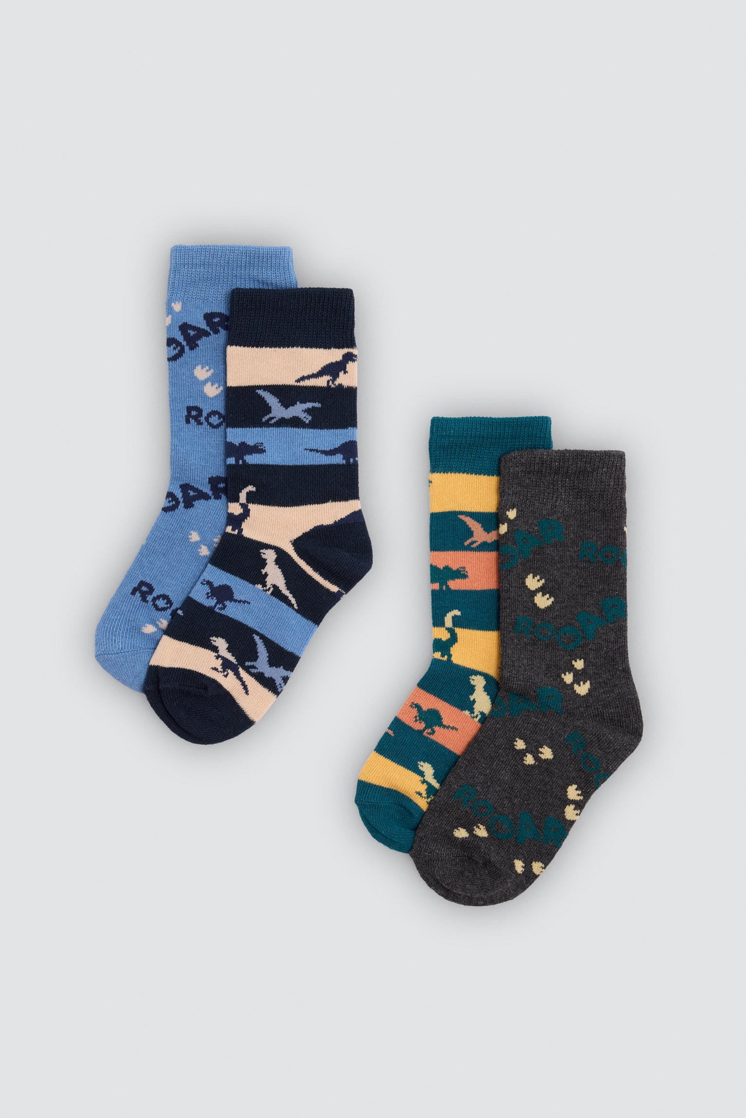 Pack 4 calcetines estampado dinosaurios