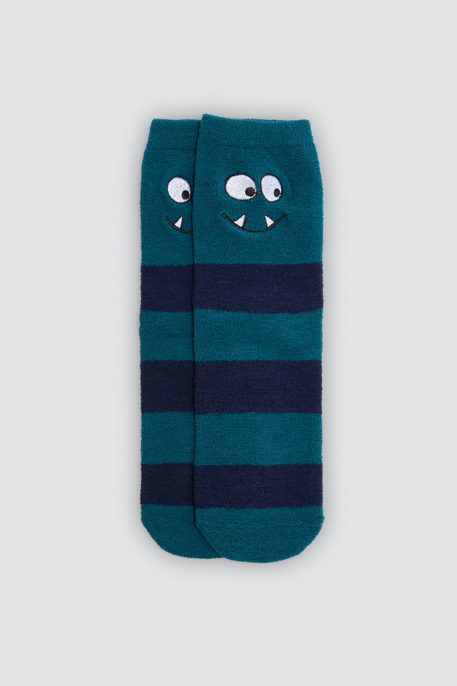 Pack 3 calcetines niño antideslizantes monstruos estampado rayas