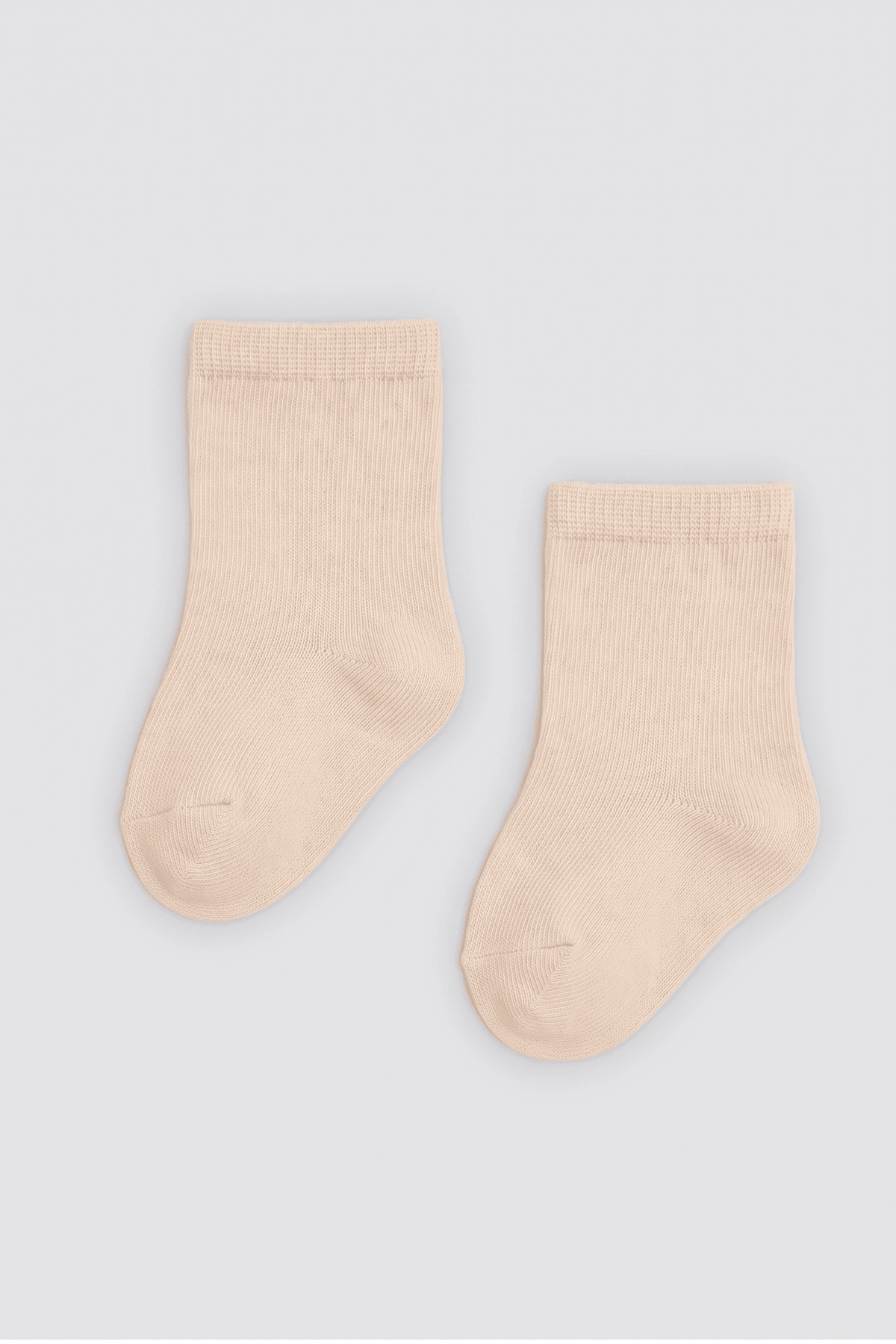 Calcetín bebé clásicos algodón beige