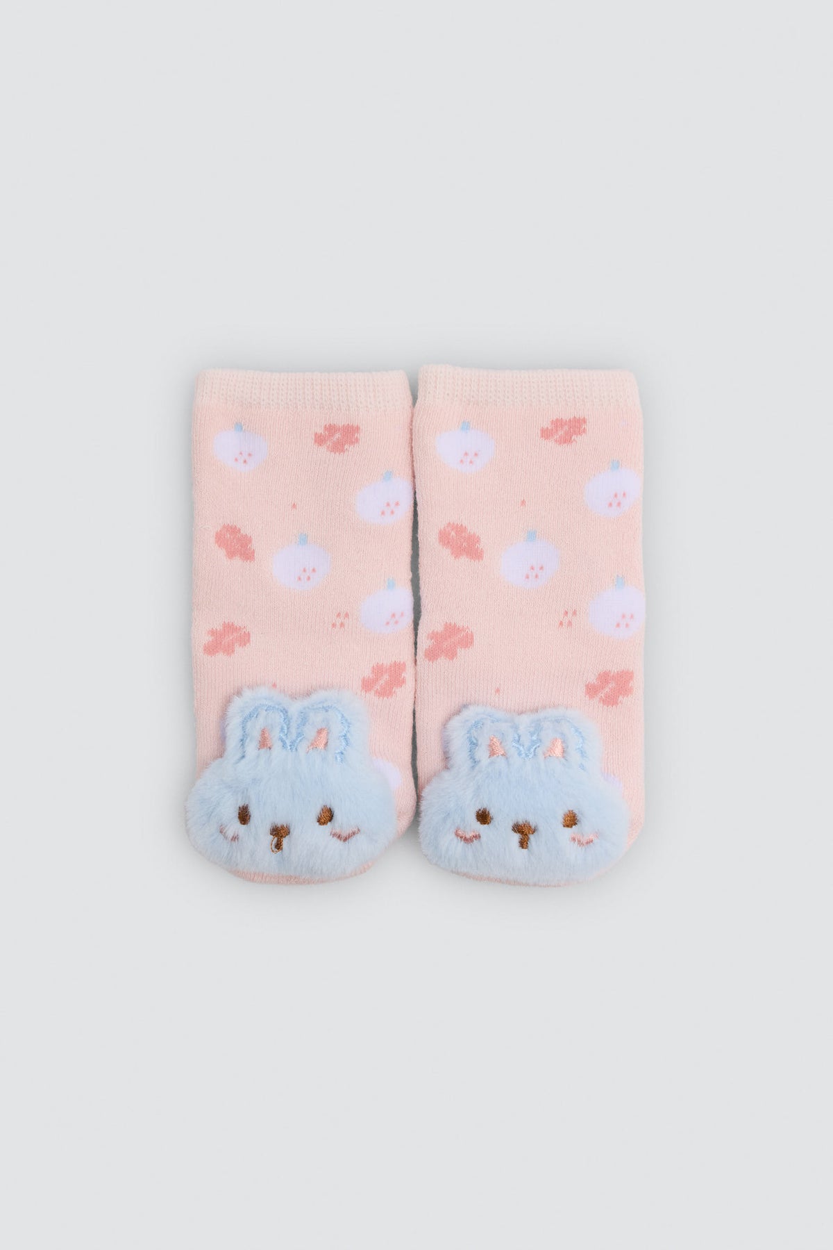 Pack 2 calcetines bebé térmicos algodón sensoriales conejos 3D