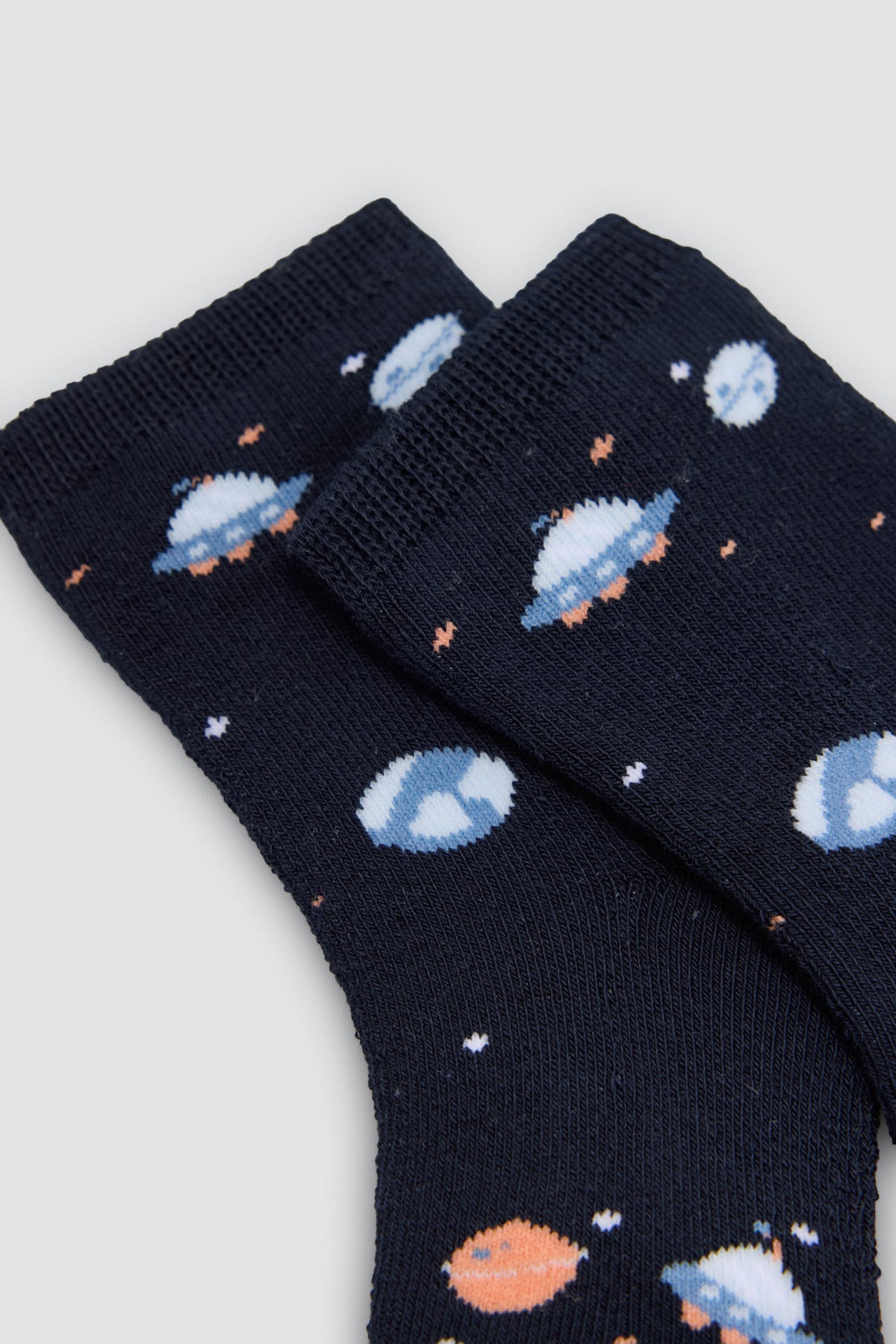 Pack 4 calcetines bebé térmicos algodón estampado espacio y cohetes