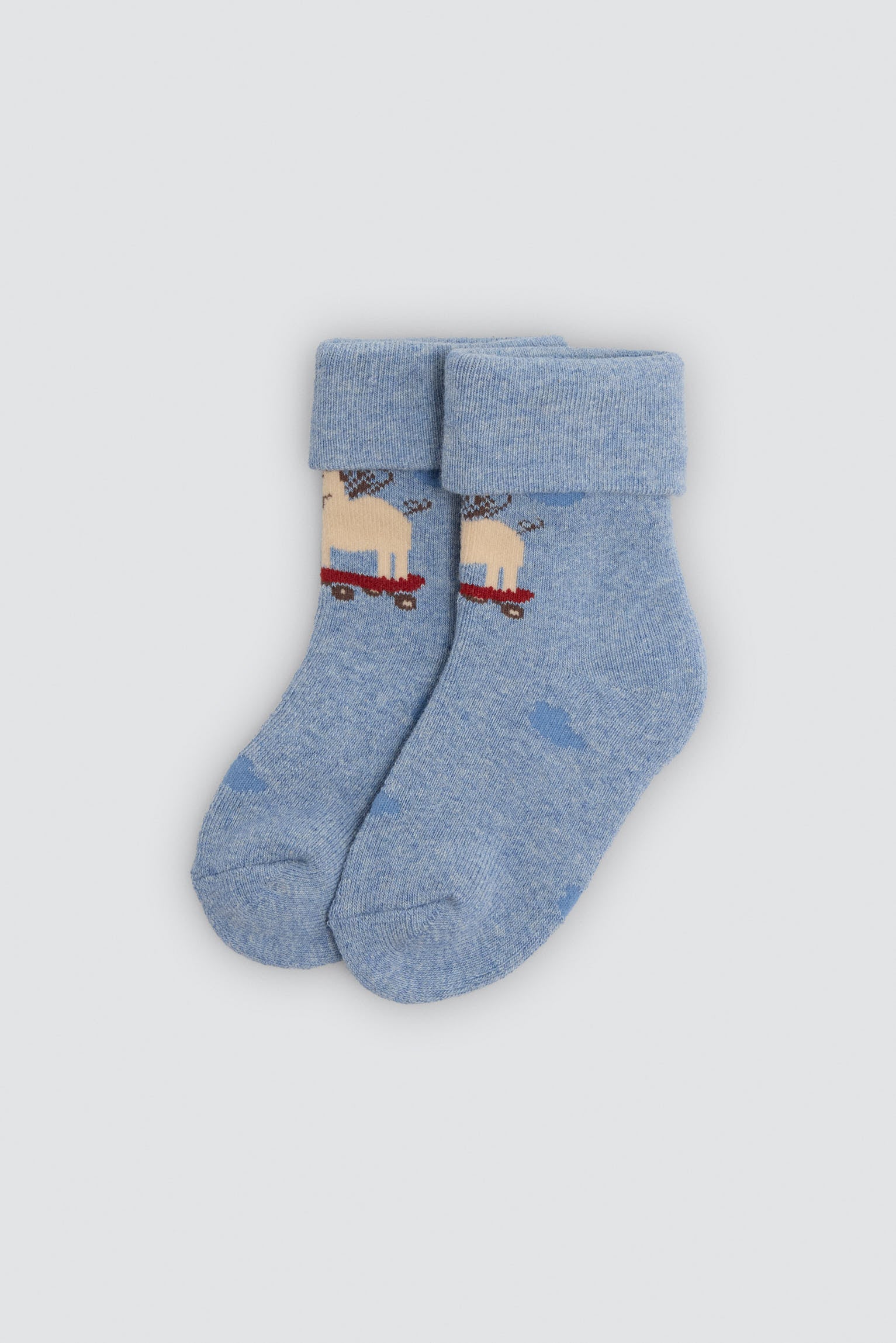 Pack 4 calcetines bebé térmicos estampado tractores y cerdos