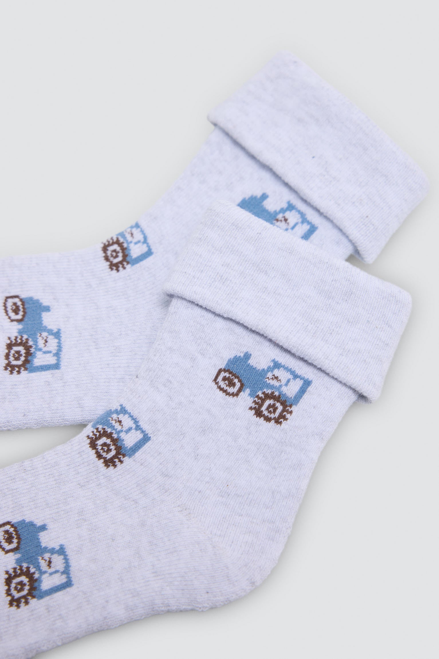 Pack 4 calcetines bebé térmicos estampado tractores y cerdos