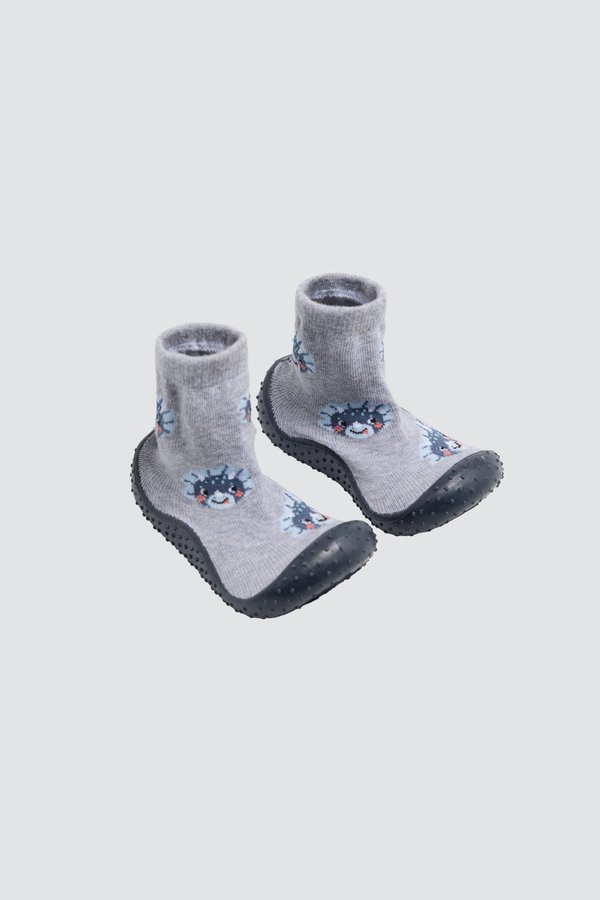 Zapatillas calcetín bebé niño algodón estampado dinosaurios