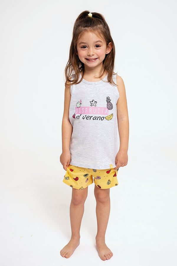 Pijama infantil tirantes algodón Fruits | MUYDEMI
