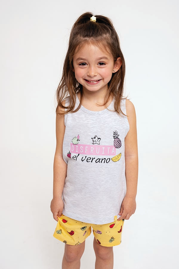 Pijama infantil tirantes algodón Fruits | MUYDEMI