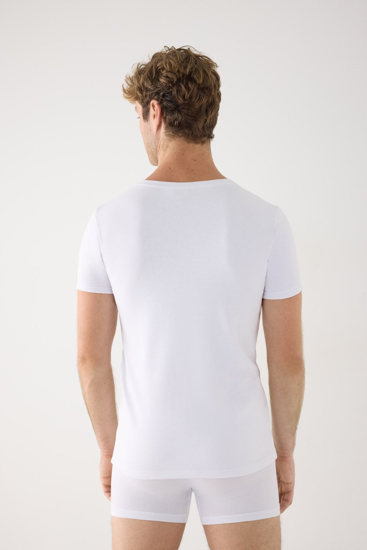TÉRMICO LIGERO Camiseta hombre manga corta algodón blanco