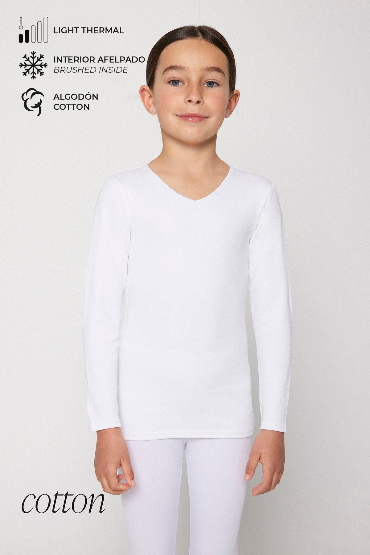 TÉRMICO LIGERO Camiseta algodón infantil manga larga