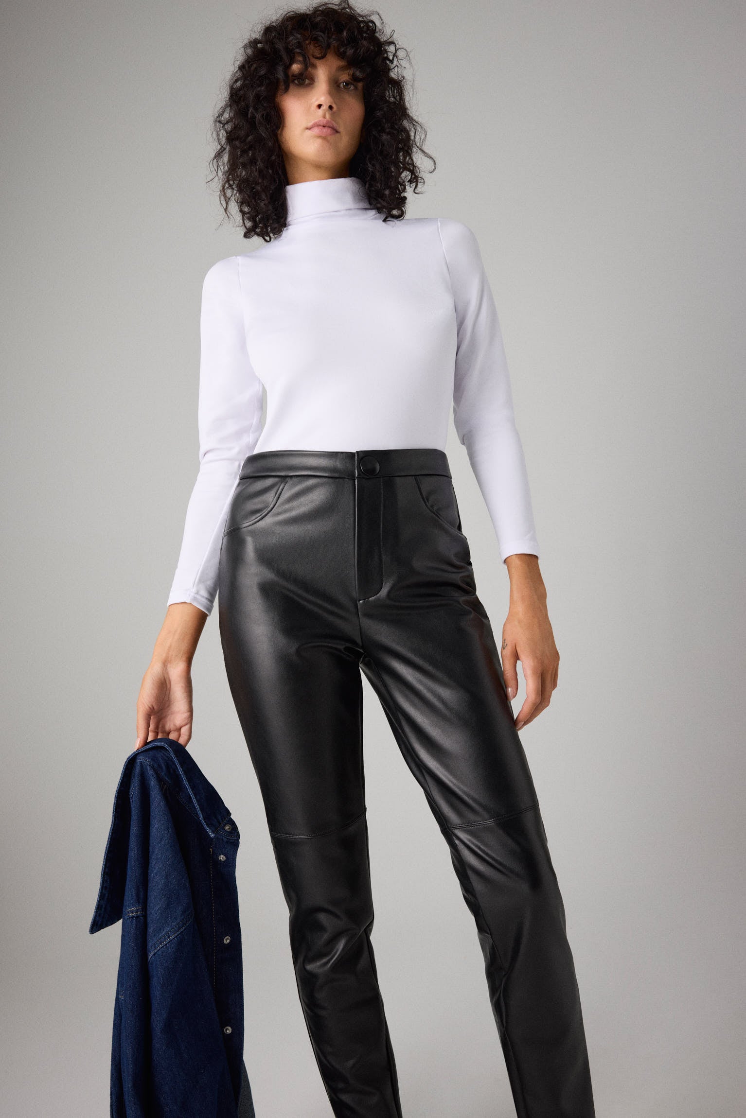 Leather Outfit Con Pantalon Piel Outfit Pantalon Cuero Pantalones