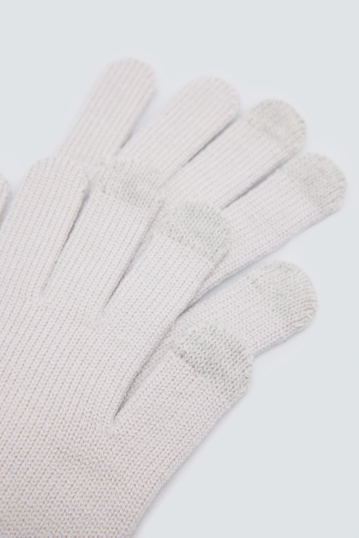 Guantes de punto táctiles mujer gris