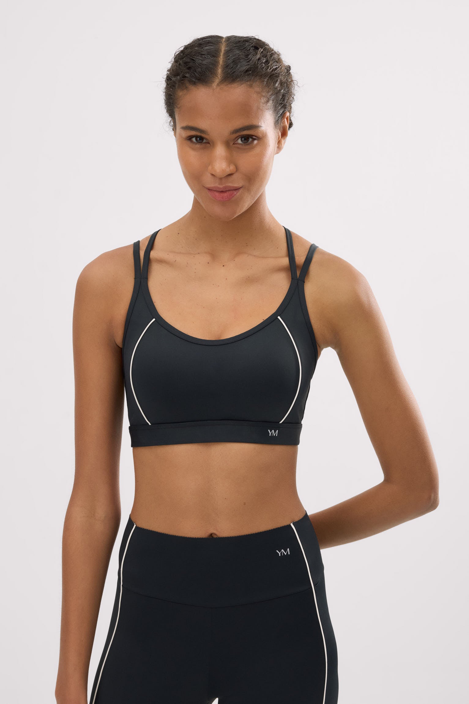 Sujetador deportivo Compressive espalda cruzada negro Sujetador deportivo Compressive espalda cruzada negro