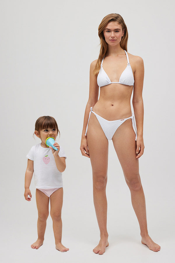 Conjunto baño blanco madre e hija Colección Mini me