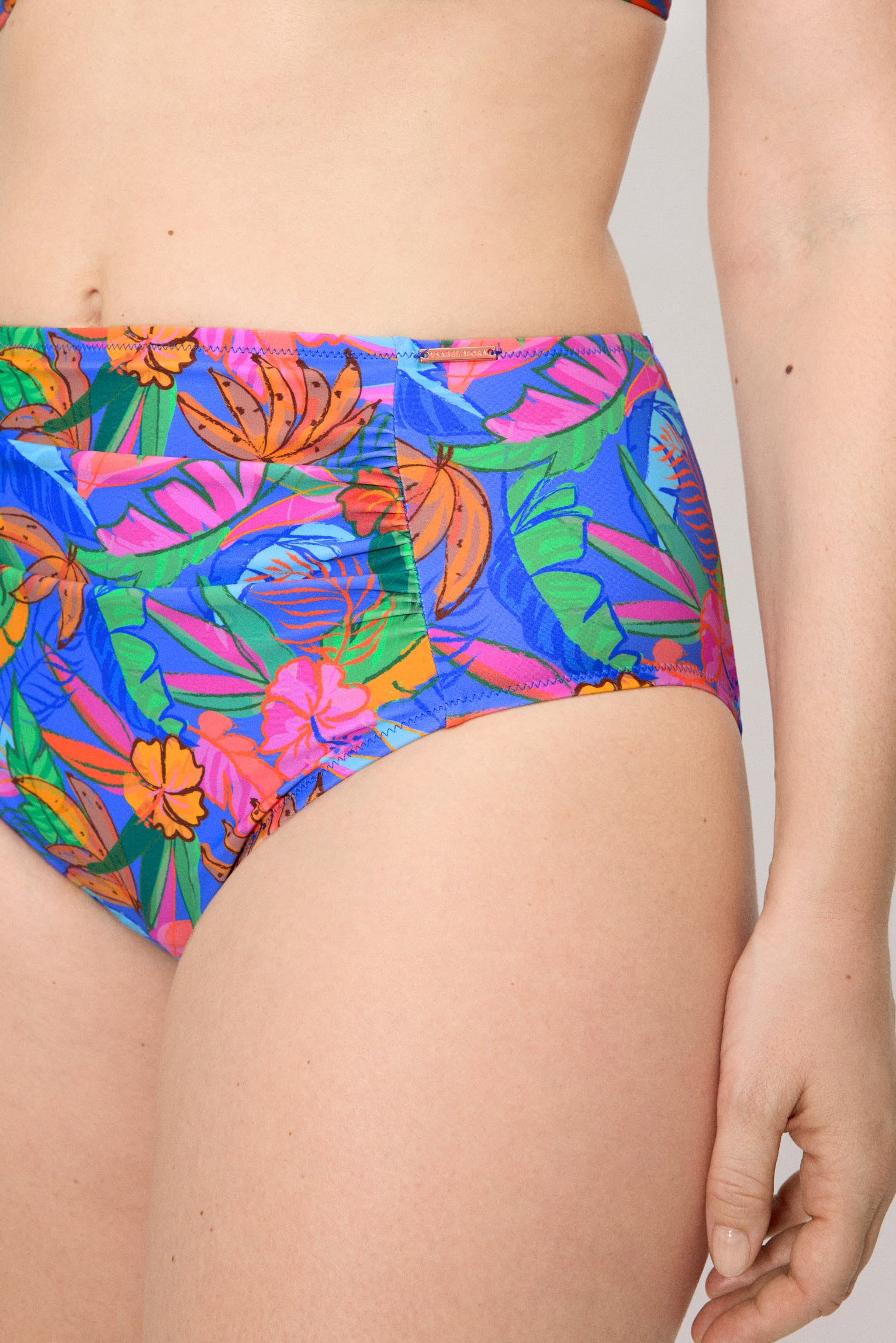 Braga bikini reductora alta estampado tropical - Ysabel Mora