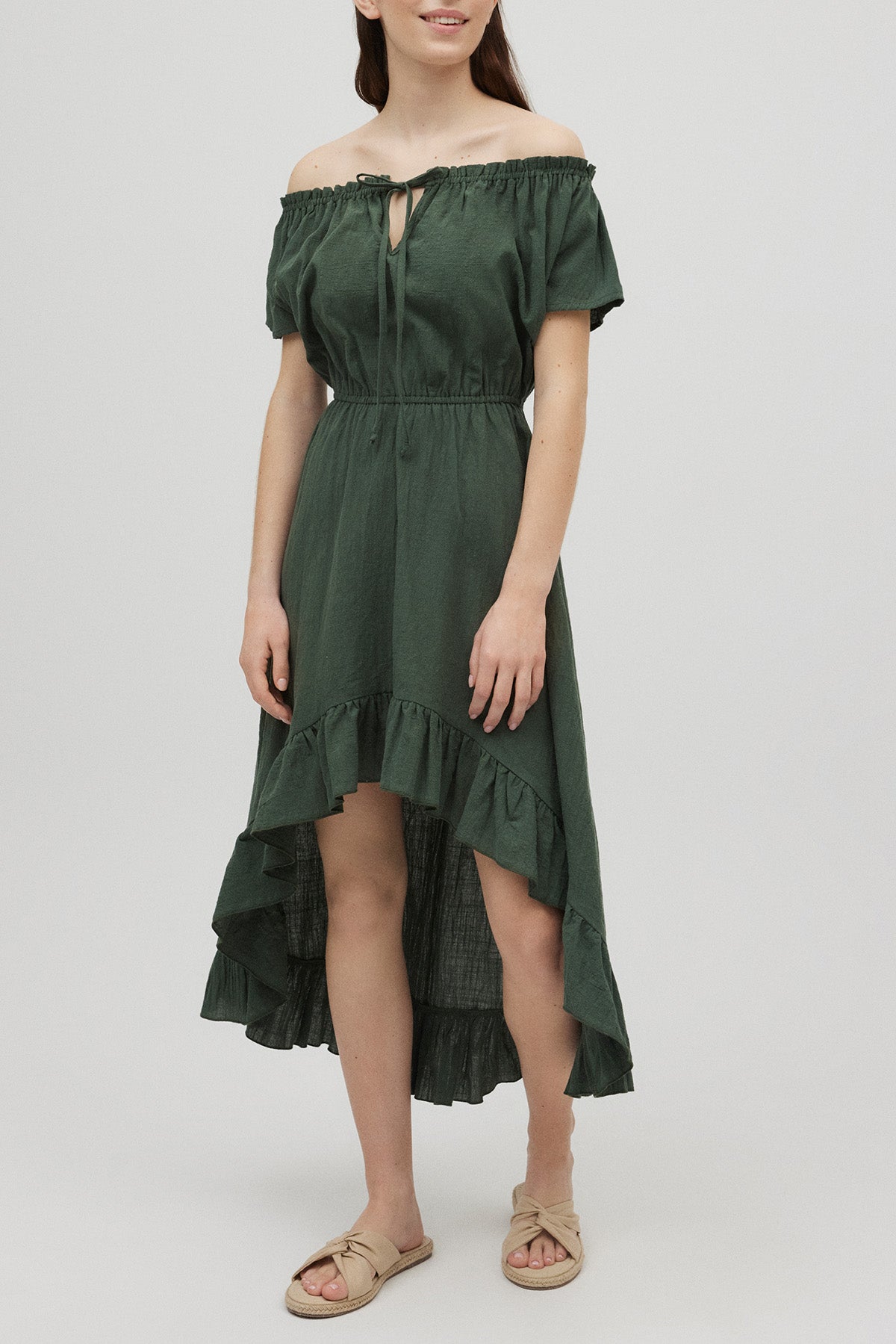 Vestido asimétrico verde