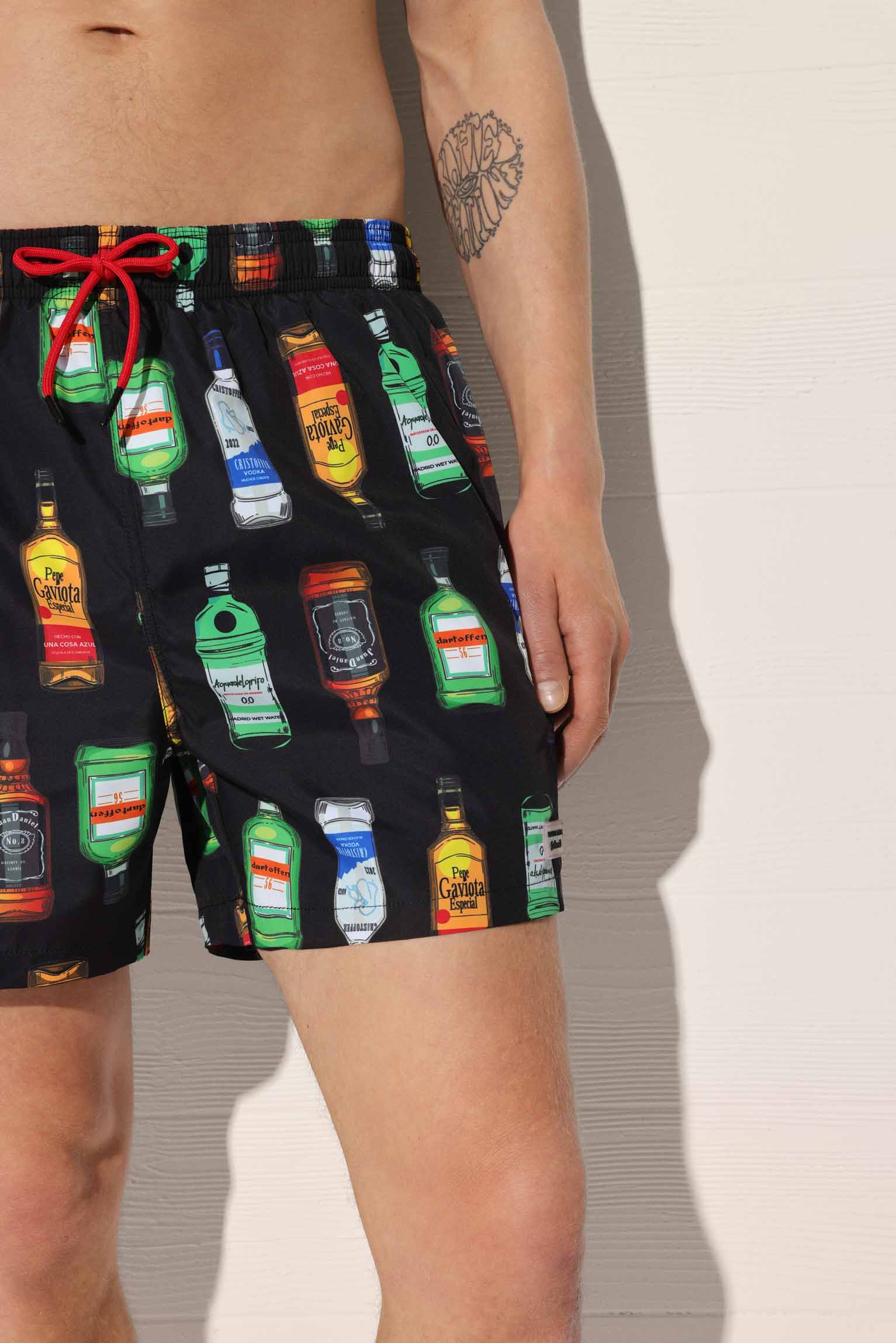 Bañador medio estampado botellas - Ysabel Mora