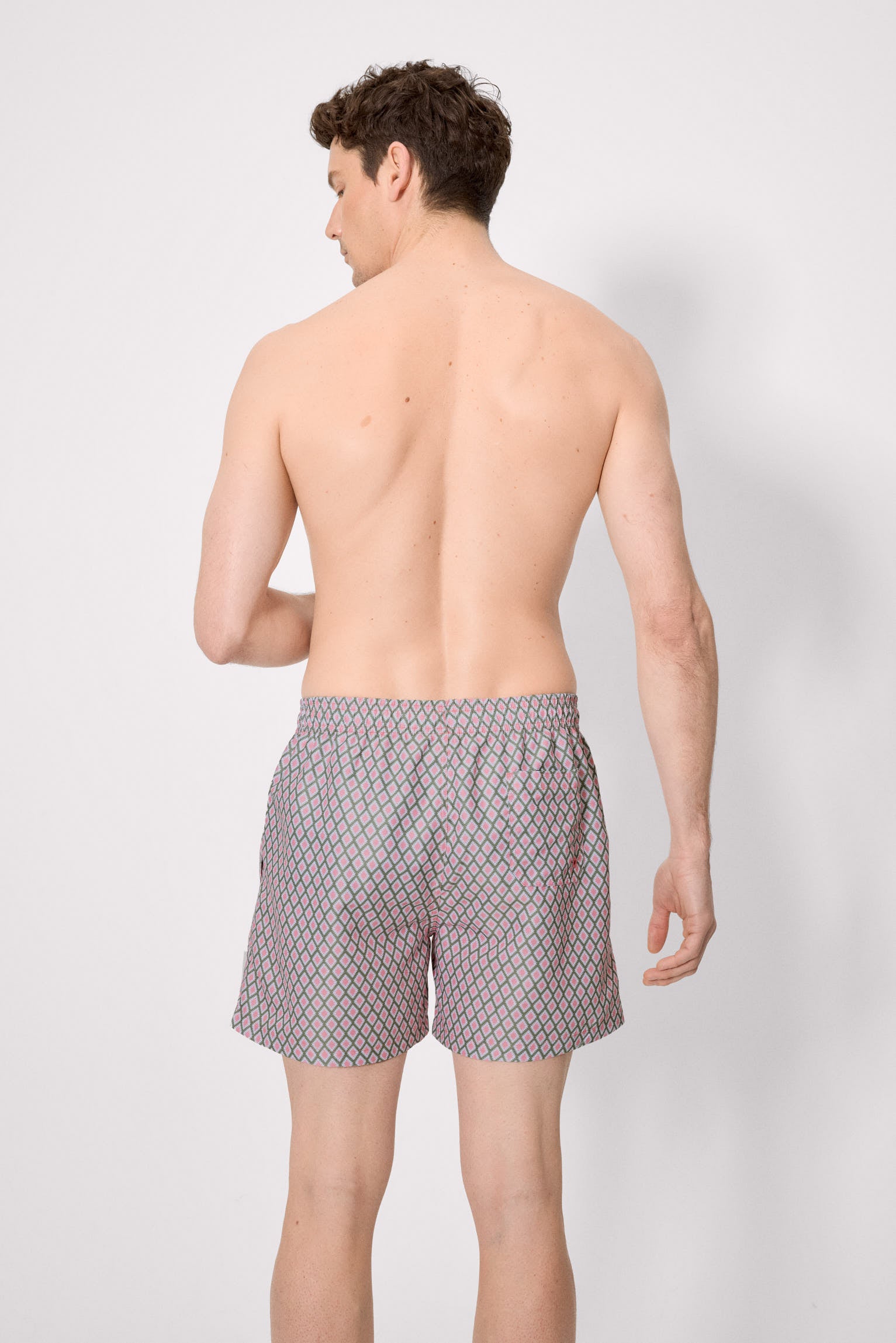 Bañador medio estampado étnico multicolor