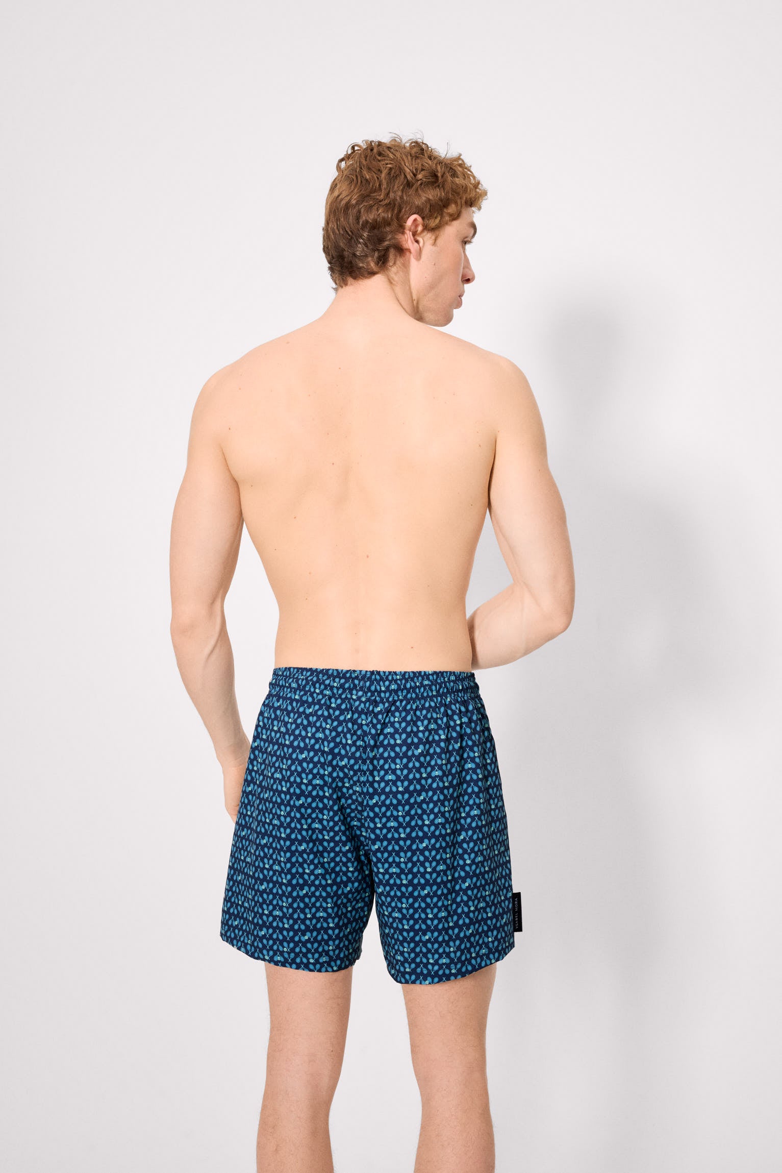 Bañador medio malla interior antirroce estampado raquetas