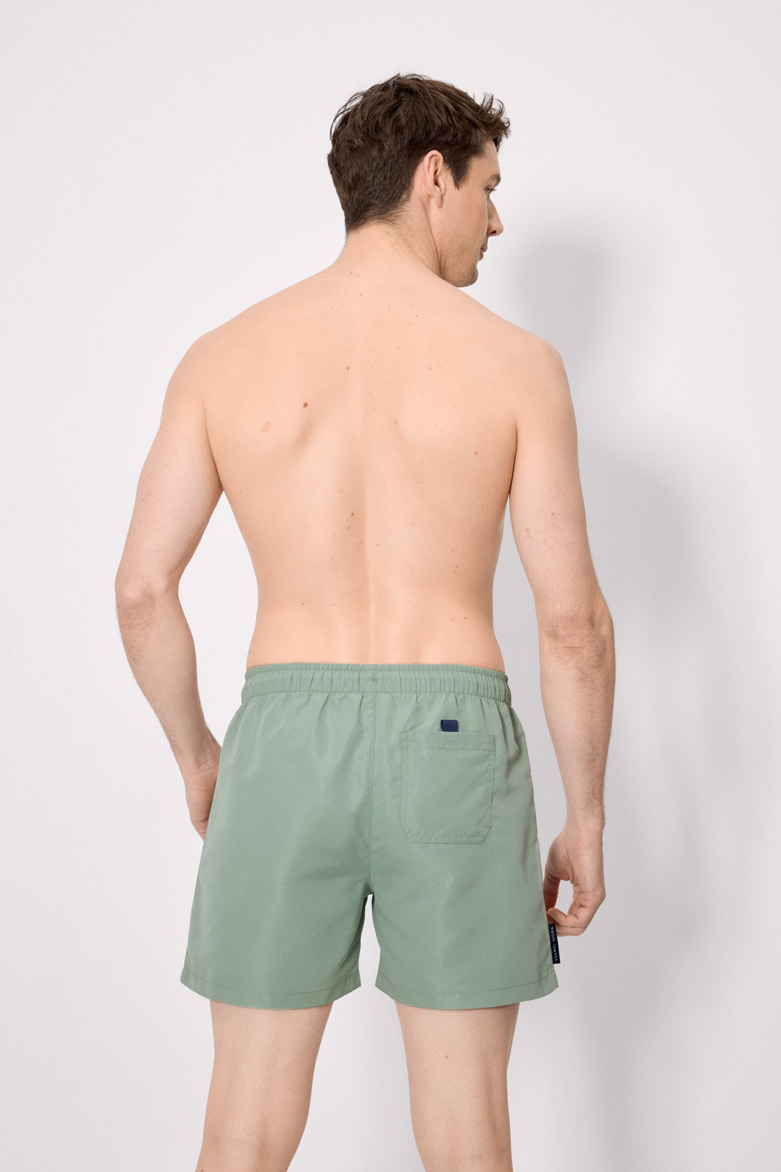 Bañador medio básico verde