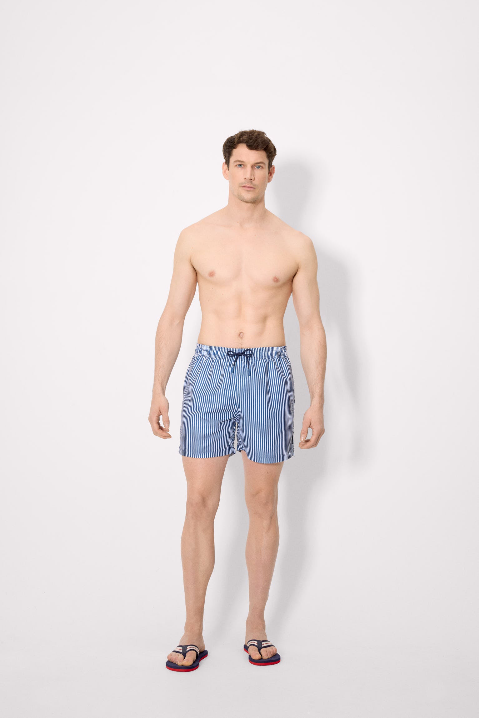 Chanclas hombre tira rayas contrastadas marino