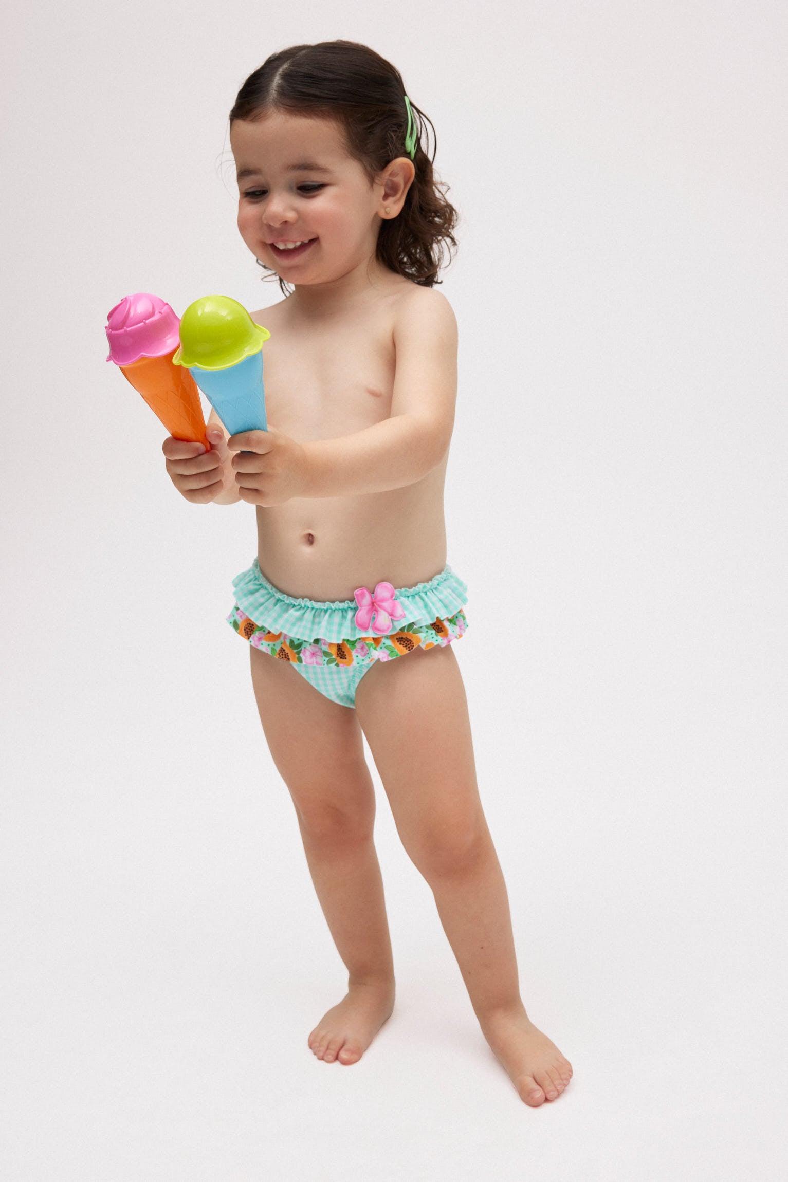 niña culetin niña kids Culetín niña estampado vichy volantes