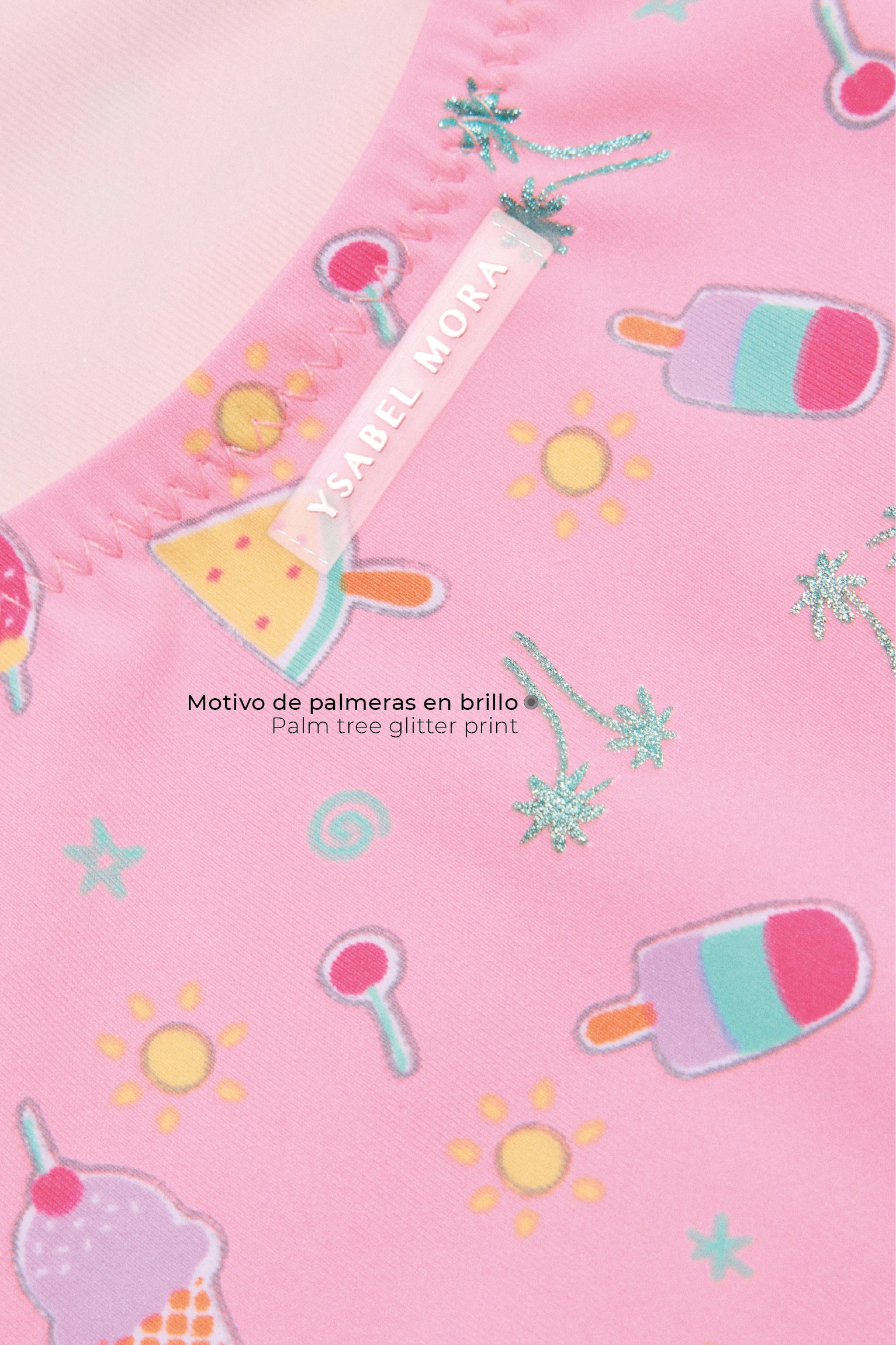 Bañador niña detalle cut-out y lazos estampado veraniego