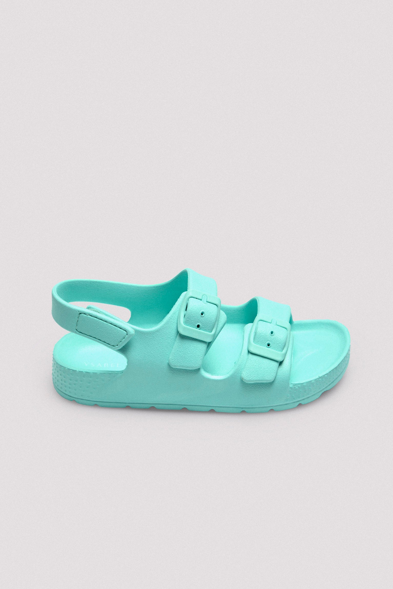 Sandalias infantiles de hebillas ajustables verde aguamarina