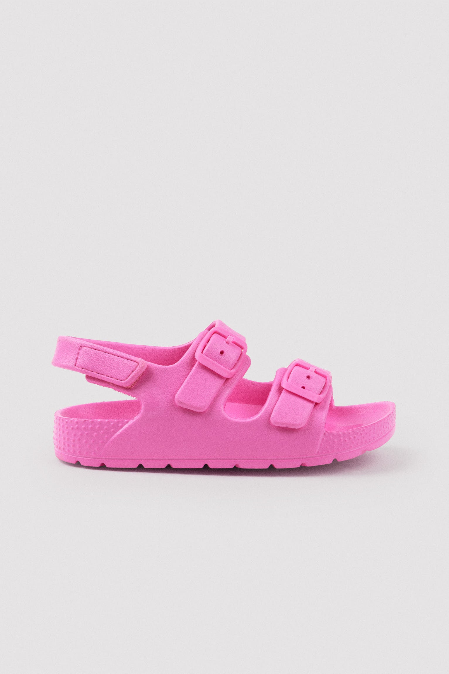 Chaclas infantiles de hebillas ajustables y velcro rosa