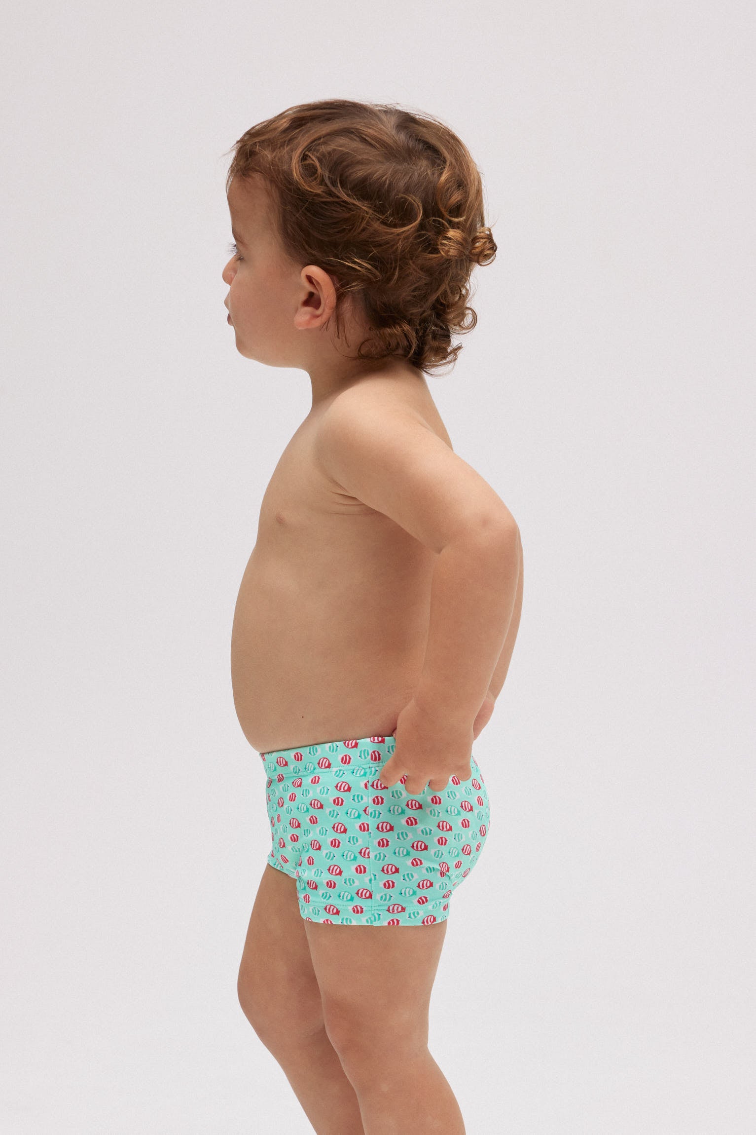 Bañador bóxer bebé estampado peces
