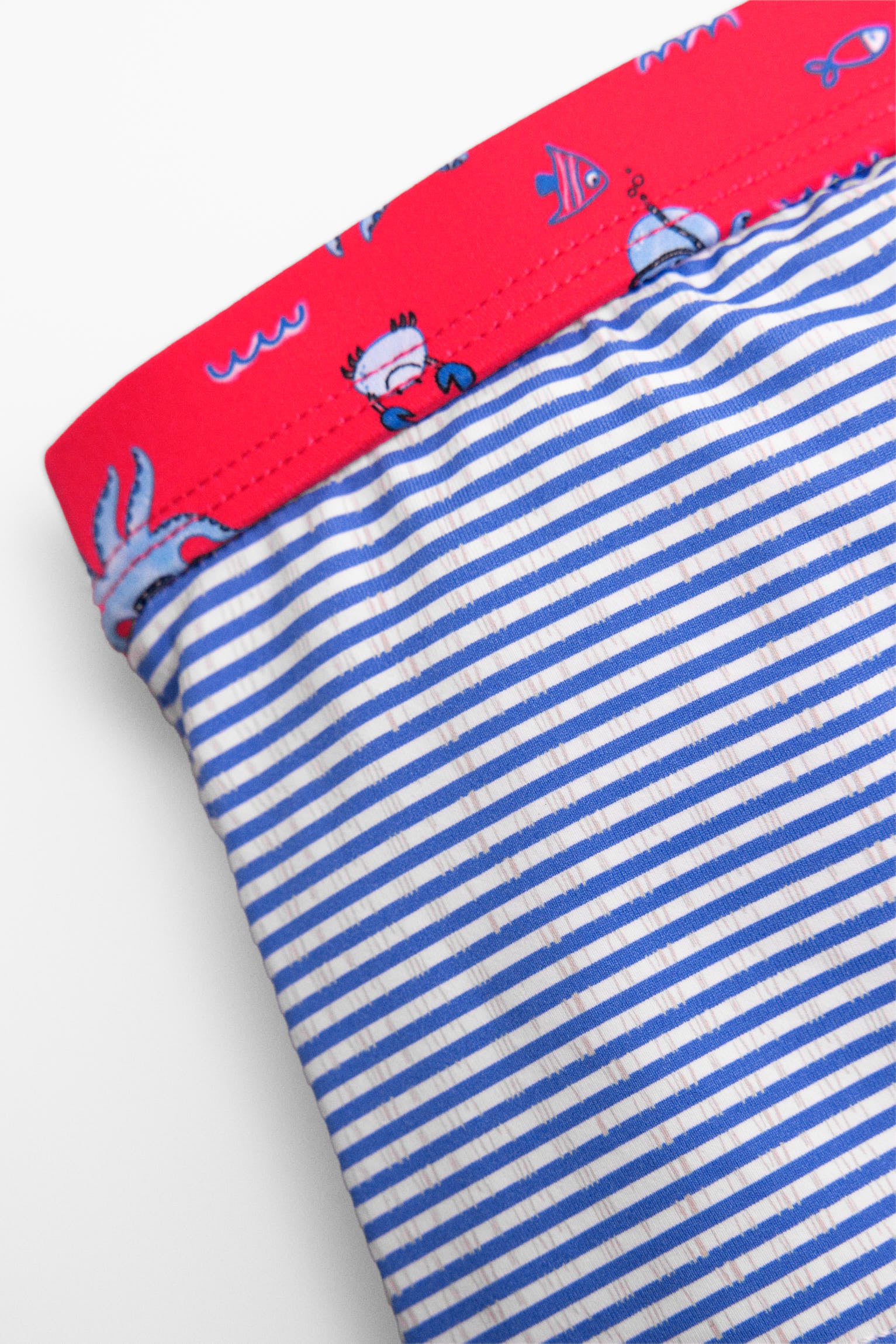 Bañador bóxer estampado pulpos y rayas