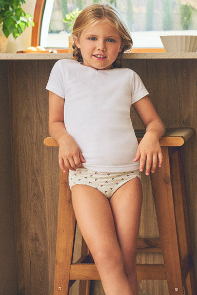 Pack de 2 braguitas de niña algodón estampado cerezas