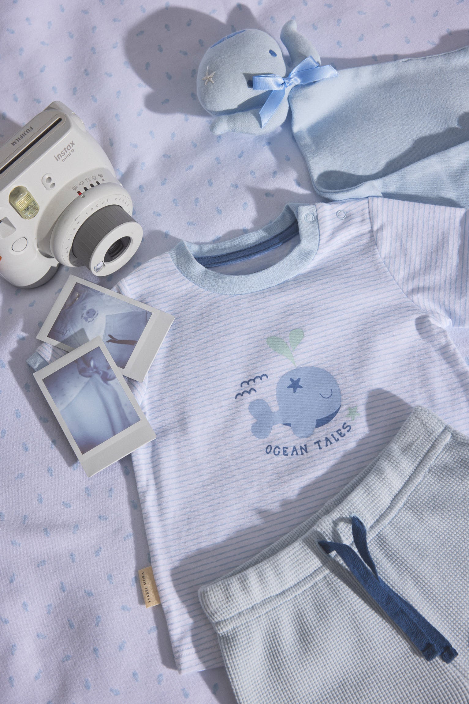 Baby set short sleeve t-shirt and shorts Ocean Tales blue