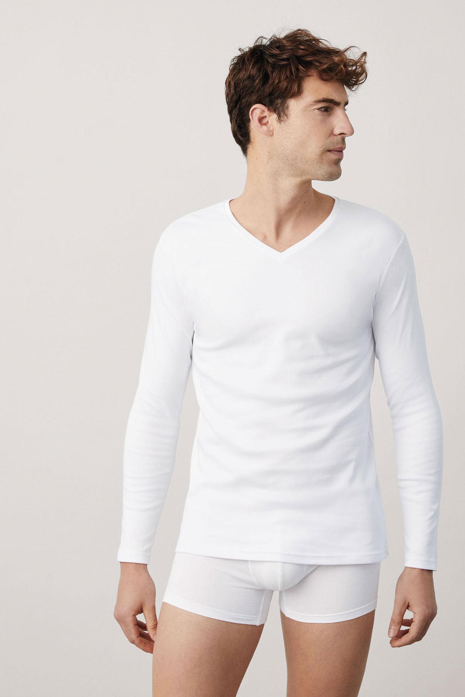 camiseta interior térmica, manga larga, algodón 100%, ysabel mora.
