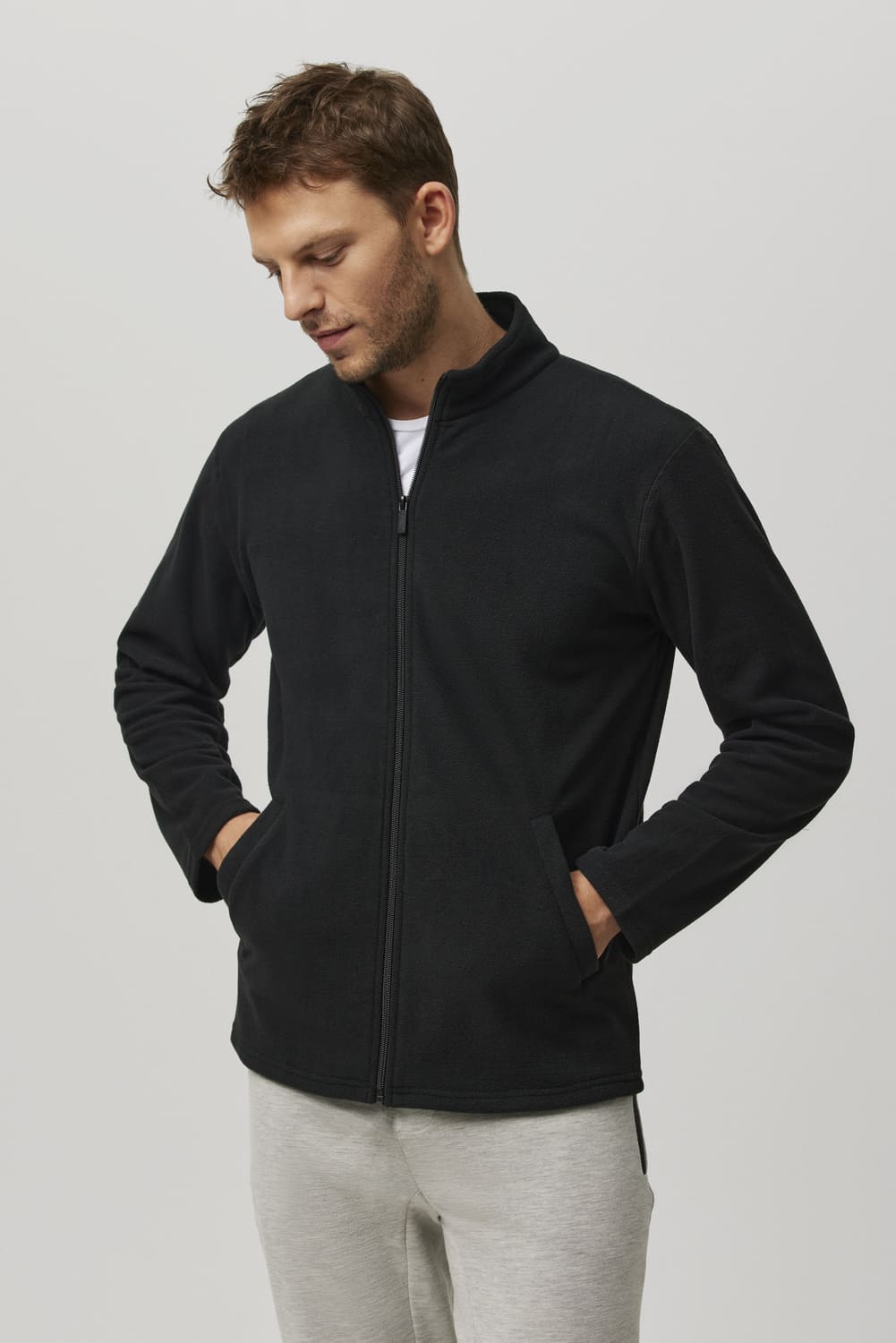 SUPER TÉRMICO Chaqueta polar hombre negro - Main Image