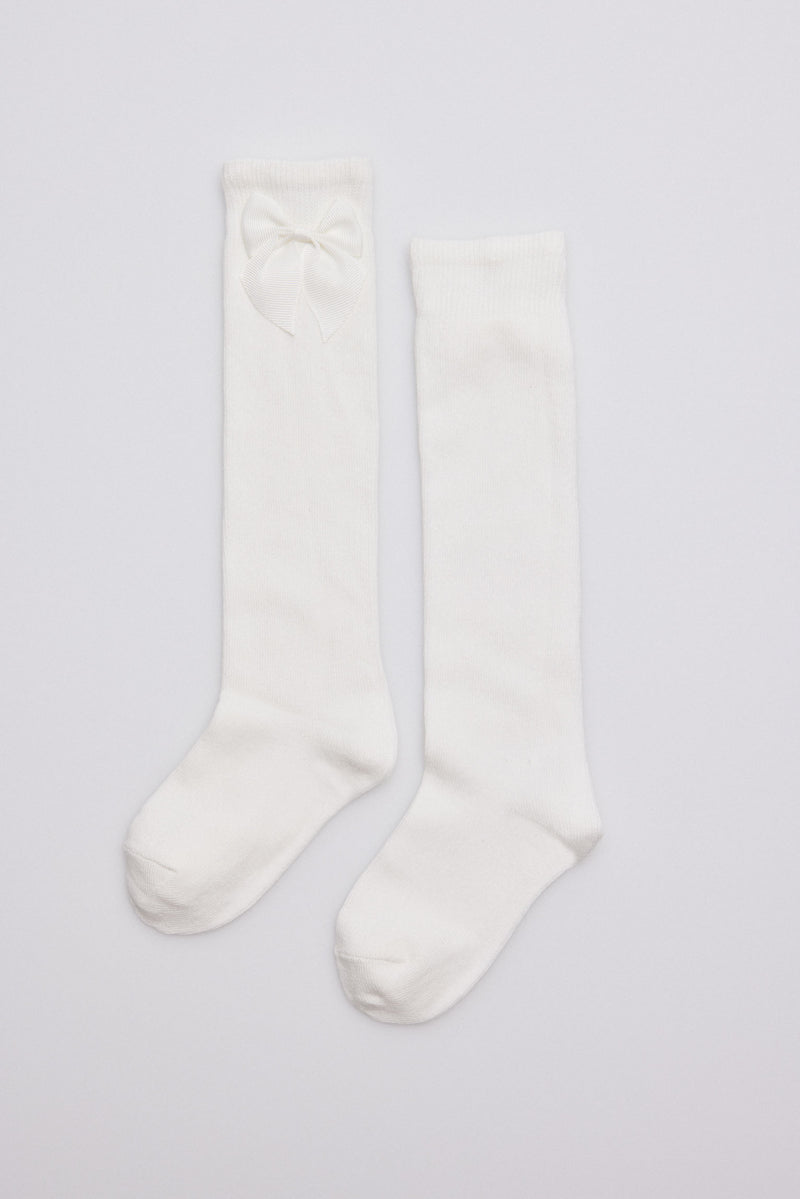 02820-1-calcetines-largos-infantil-lazo-ysabel-mora - Marfil