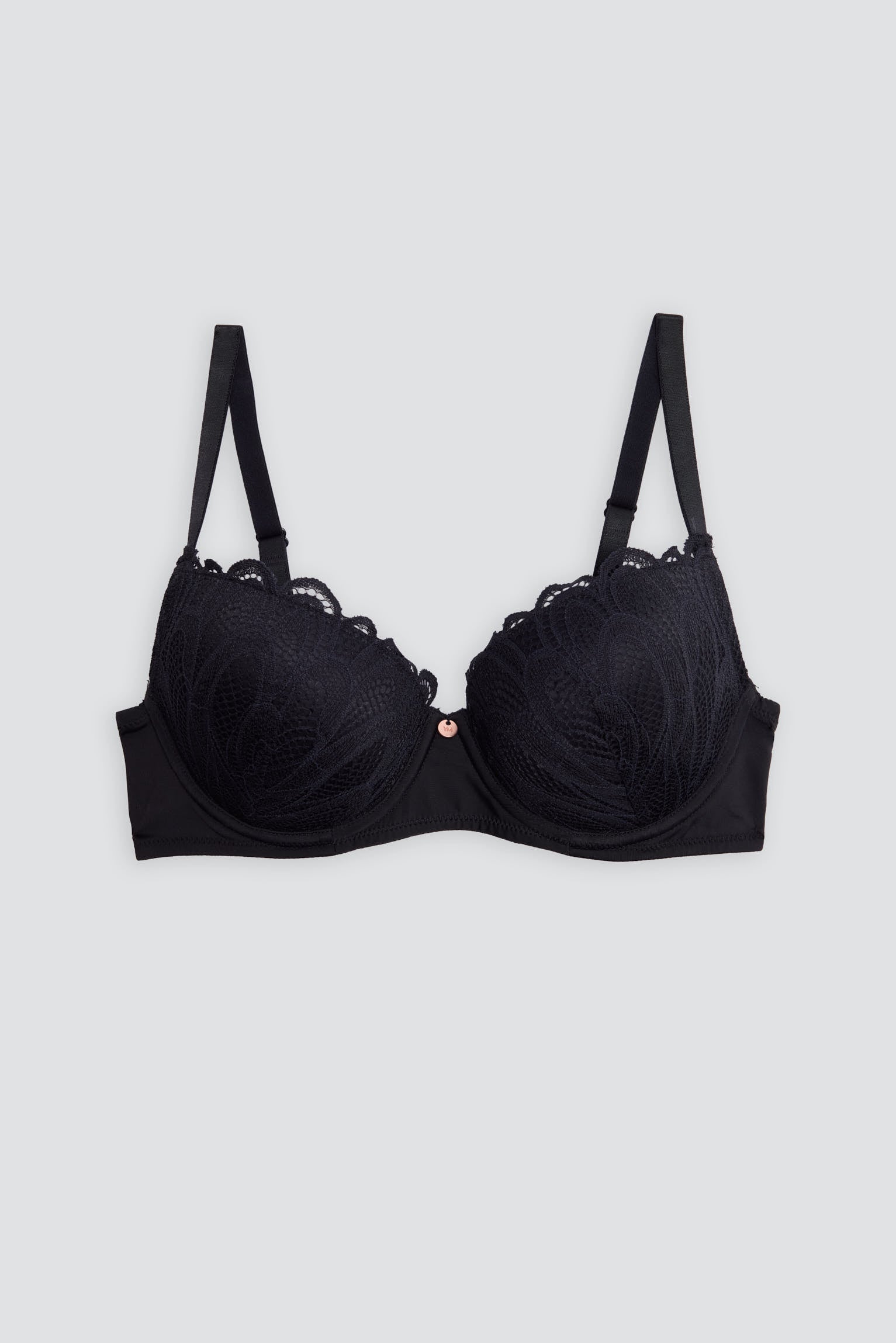 Sujetador push-up con encaje negro - Ysabel Mora