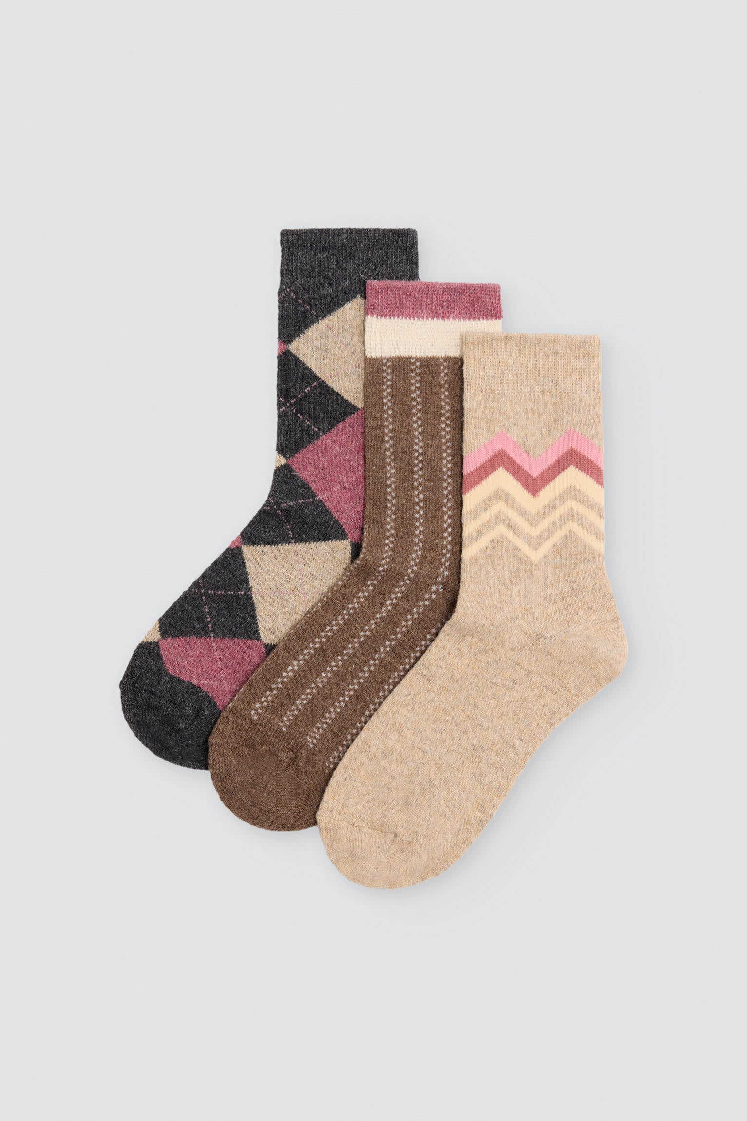 12122-pack-de-3-calcetines-mujer-de-lana-con-diseno-geometrico