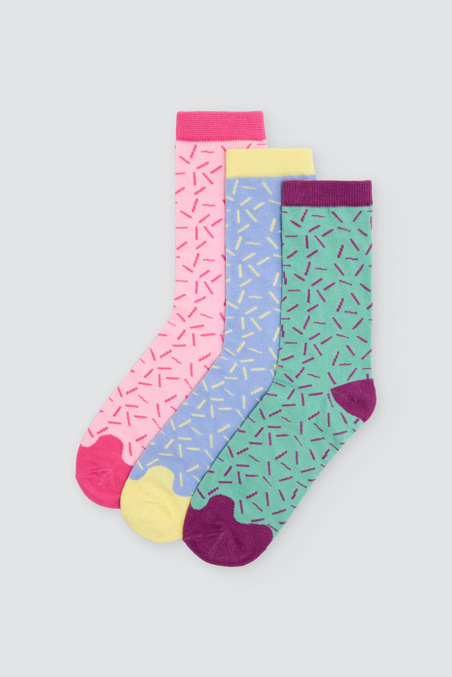 Pack regalo 3 calcetines donuts multicolor