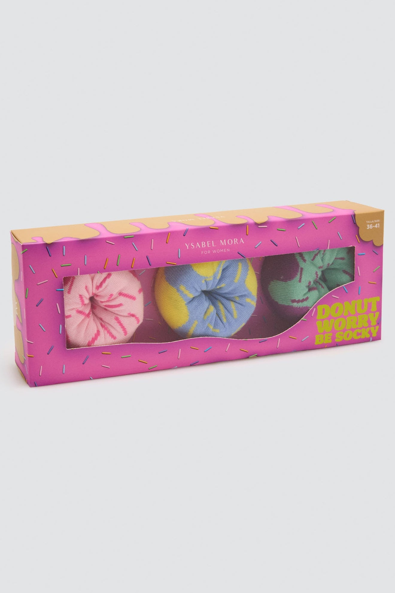 Pack regalo 3 calcetines donuts multicolor