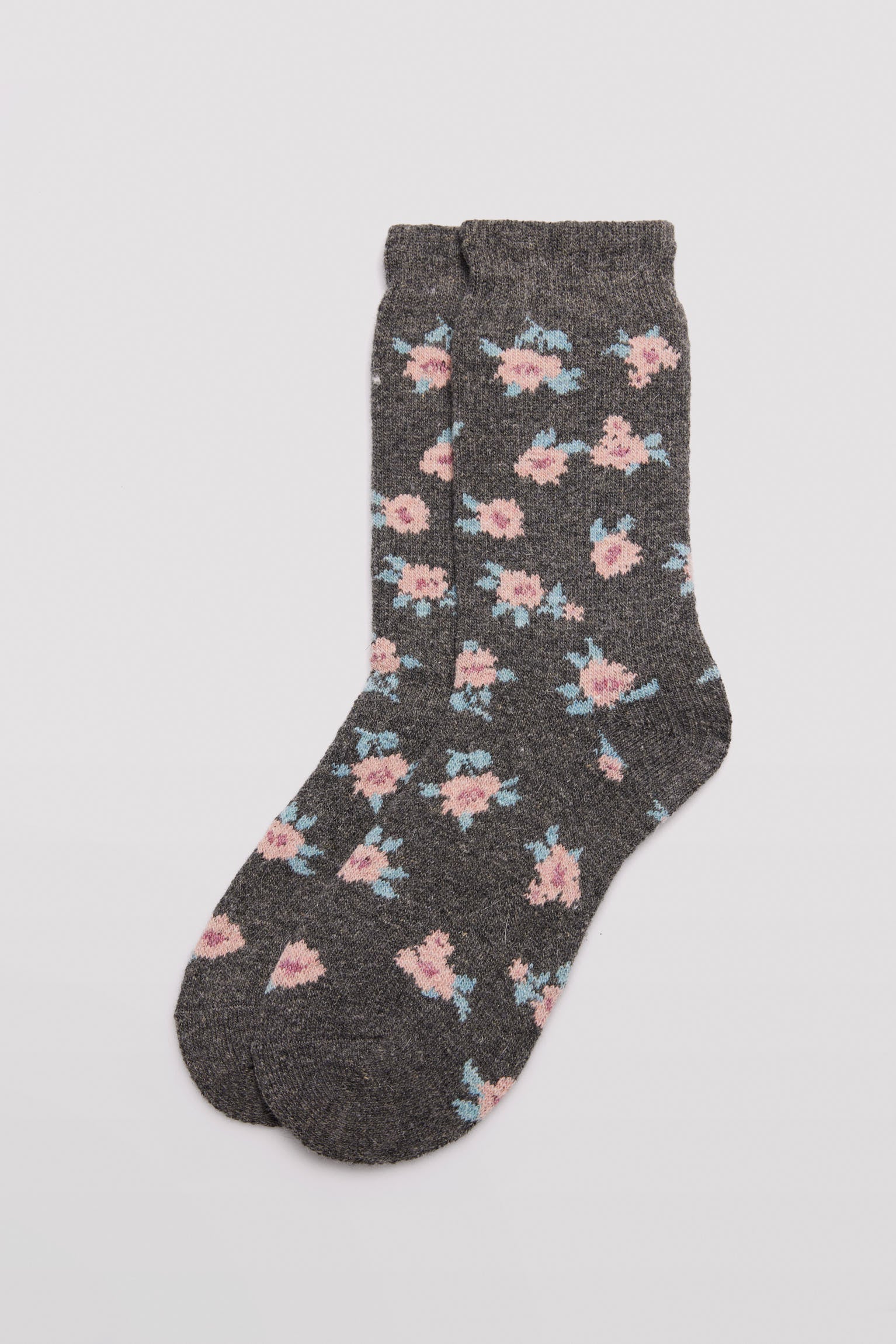 Pack of 3 extra-soft printed women's angora socks