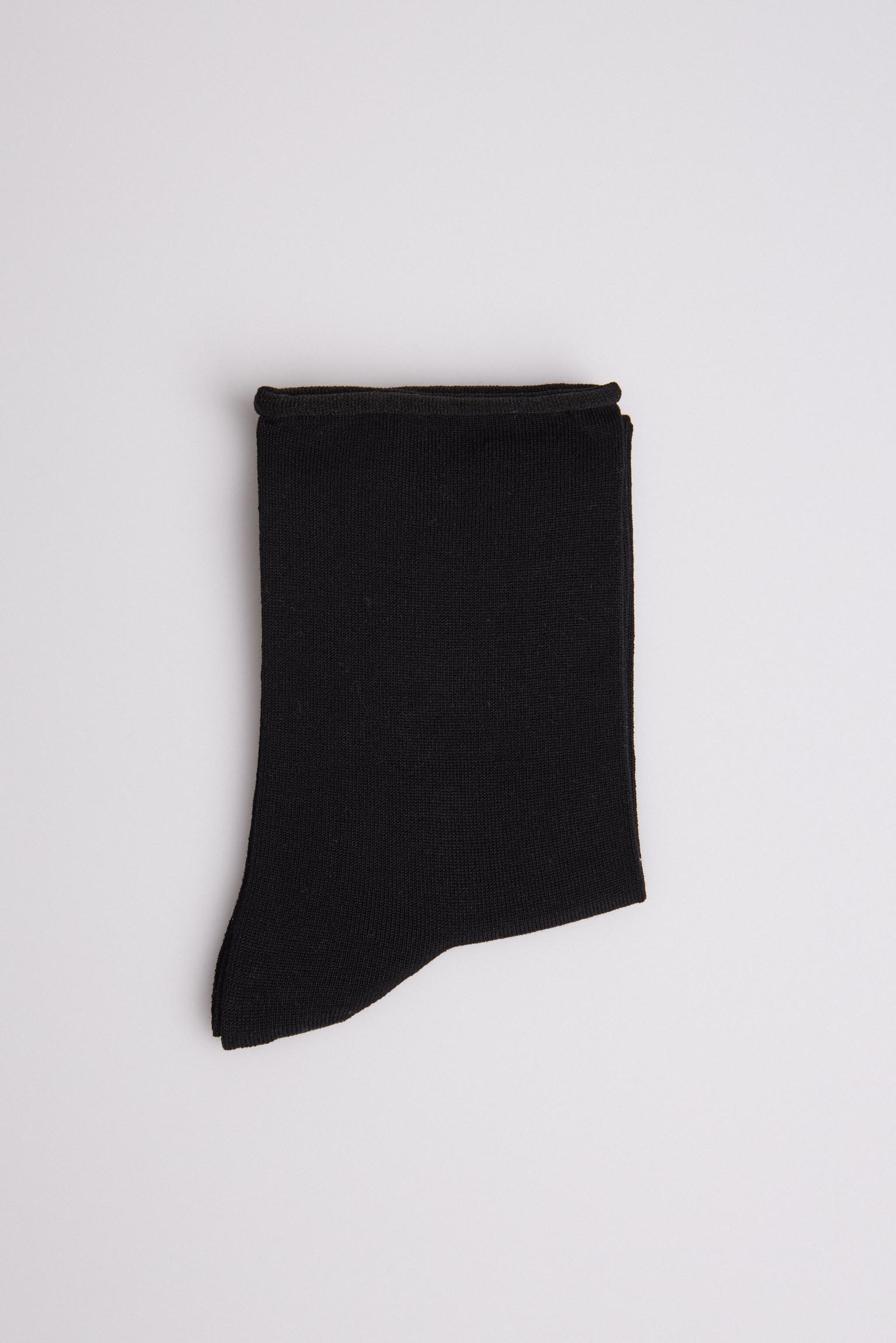 Basic socks without cuff black Scottish thread