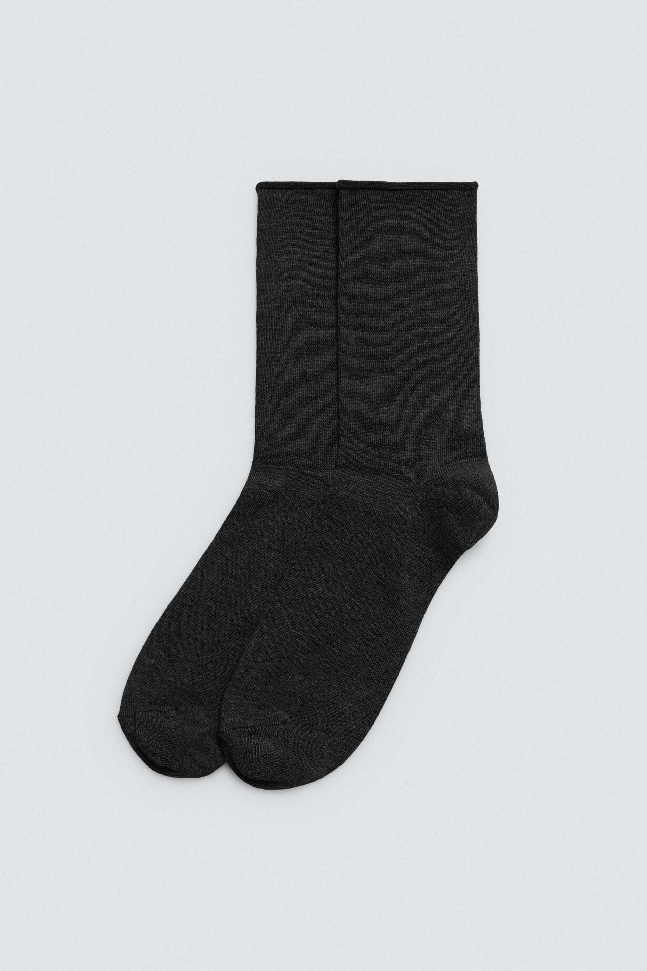 Pack 3 calcetines bambú cálidos sin puño negro