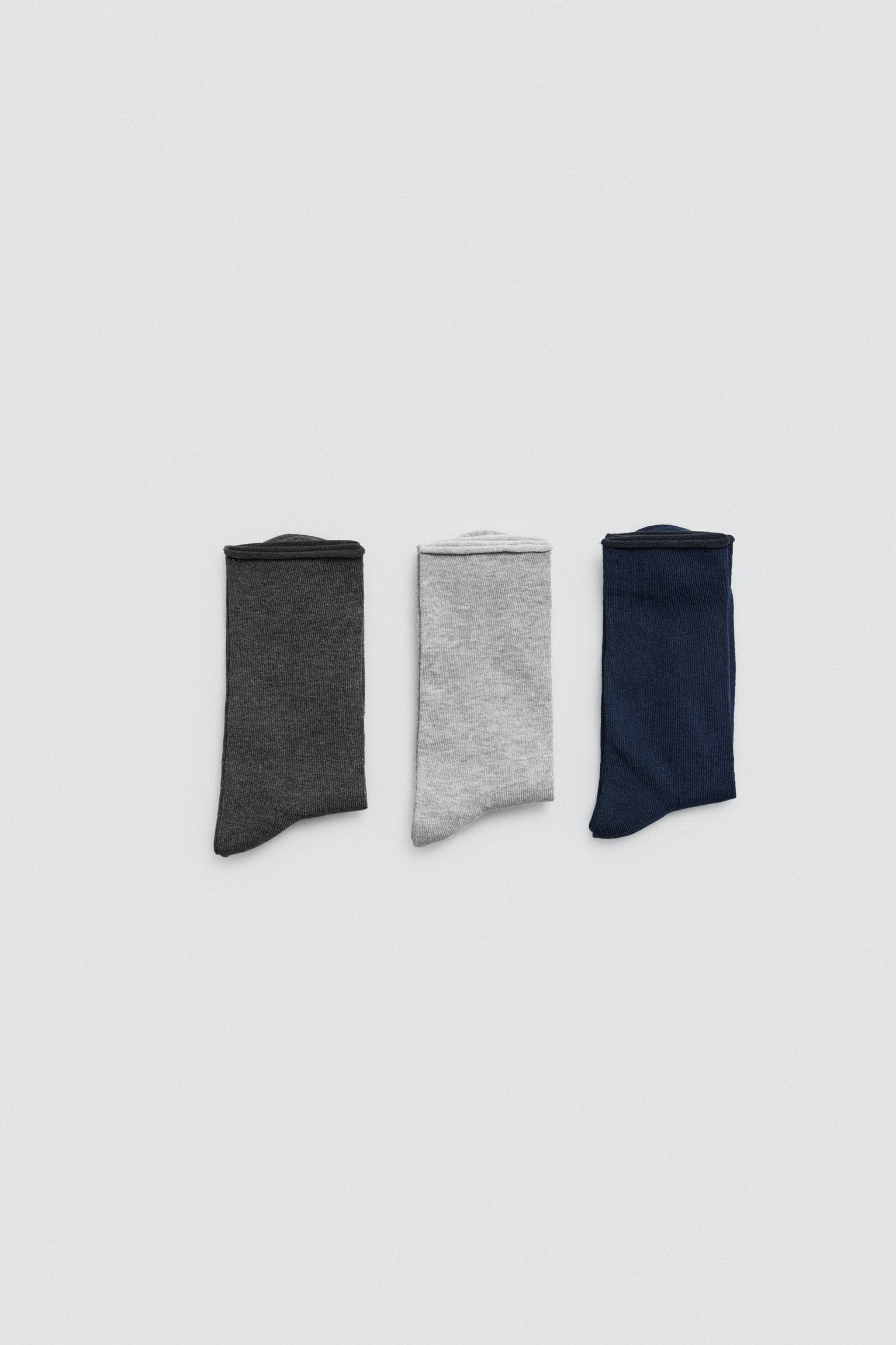 Pack 3 calcetines bambú cálidos sin puño tonos neutros