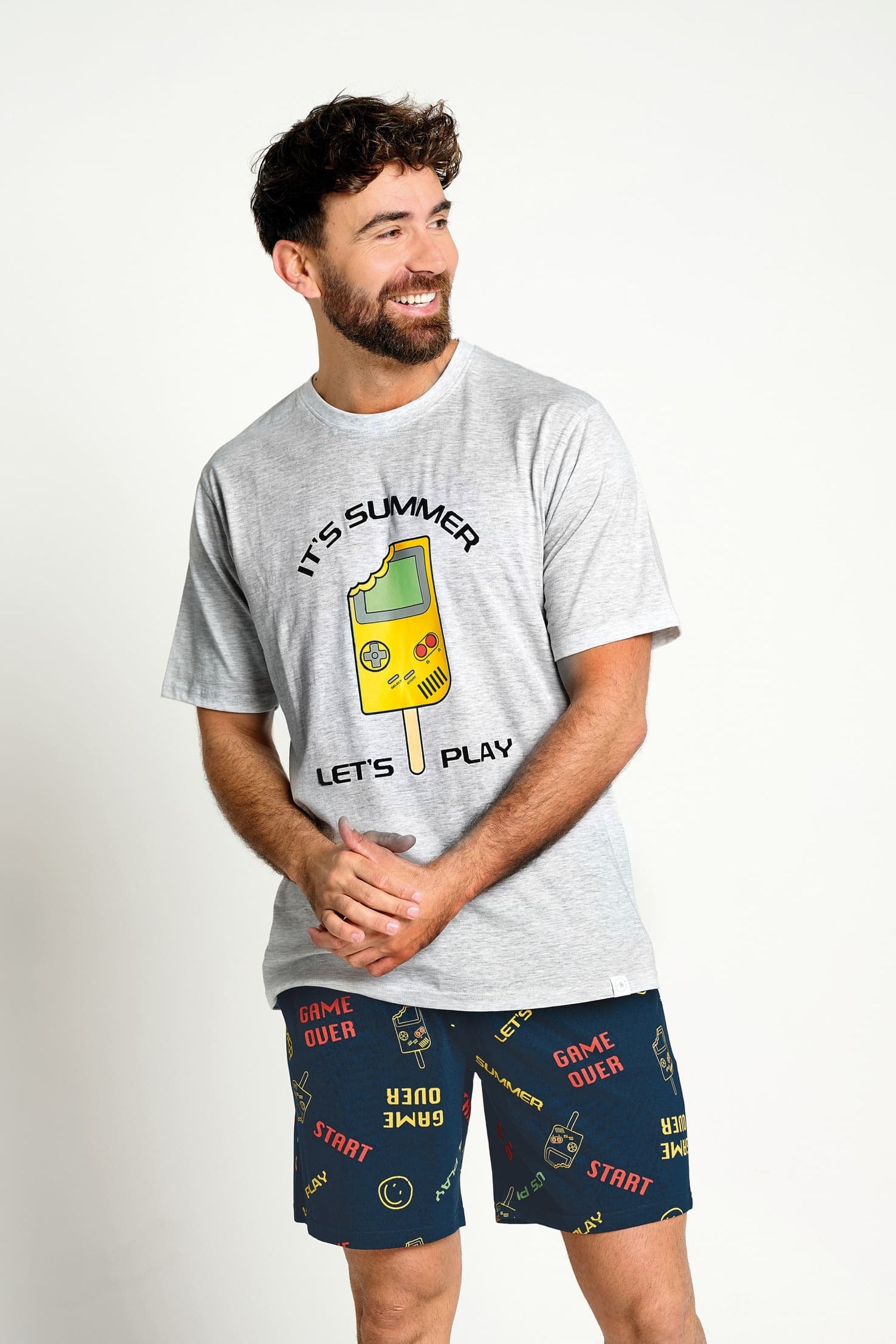 Pijama hombre corto algodón Gamer | MUYDEMI - Ysabel Mora