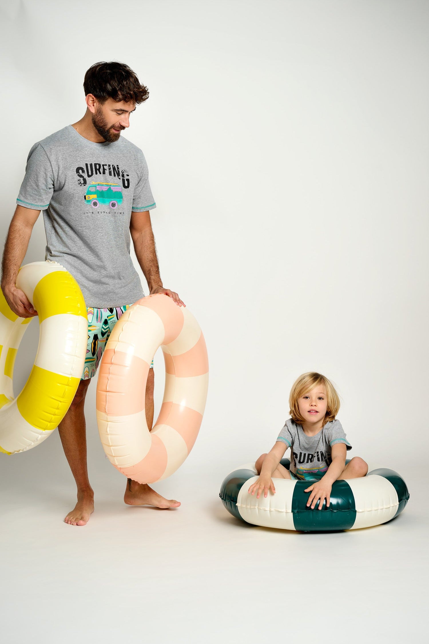 Pijama infantil corto algodón Surfer | MUYDEMI