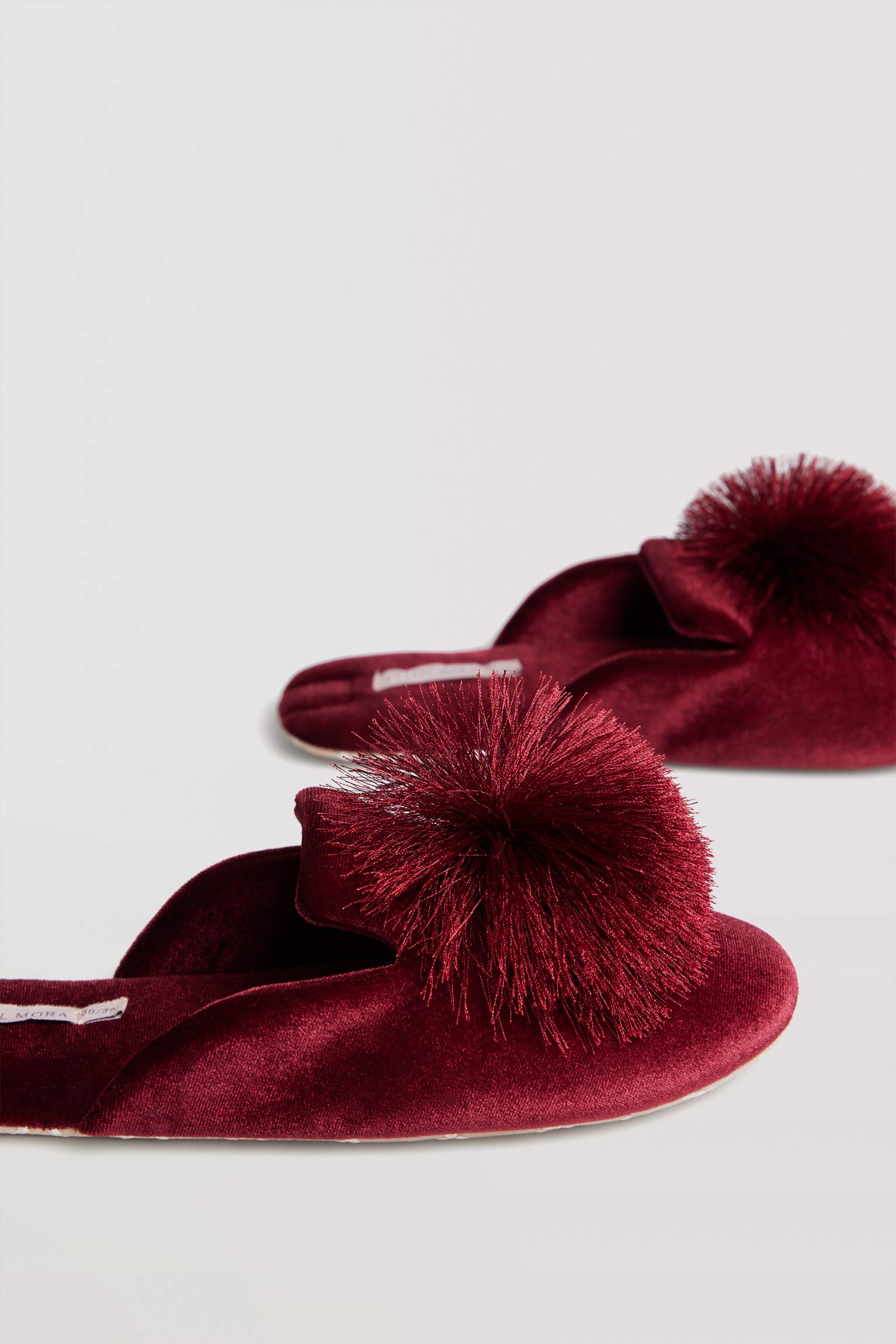 Velvet house slippers