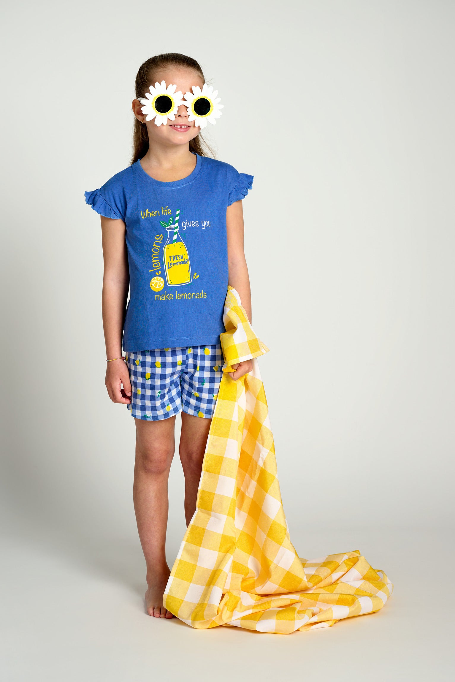 Pijama infantil manga corta algodón Lemonade | MUYDEMI