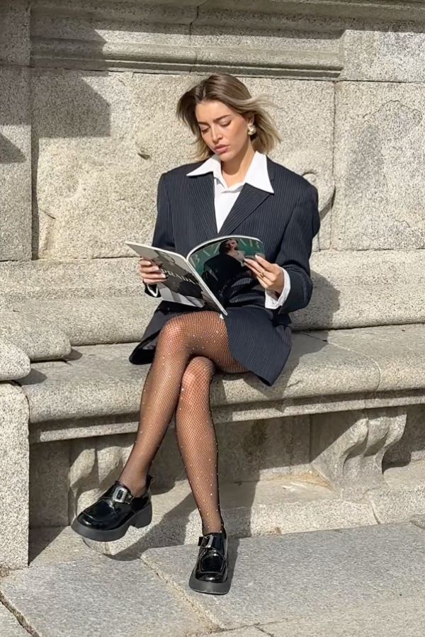 Look con panties de red y brillos @teresamora6