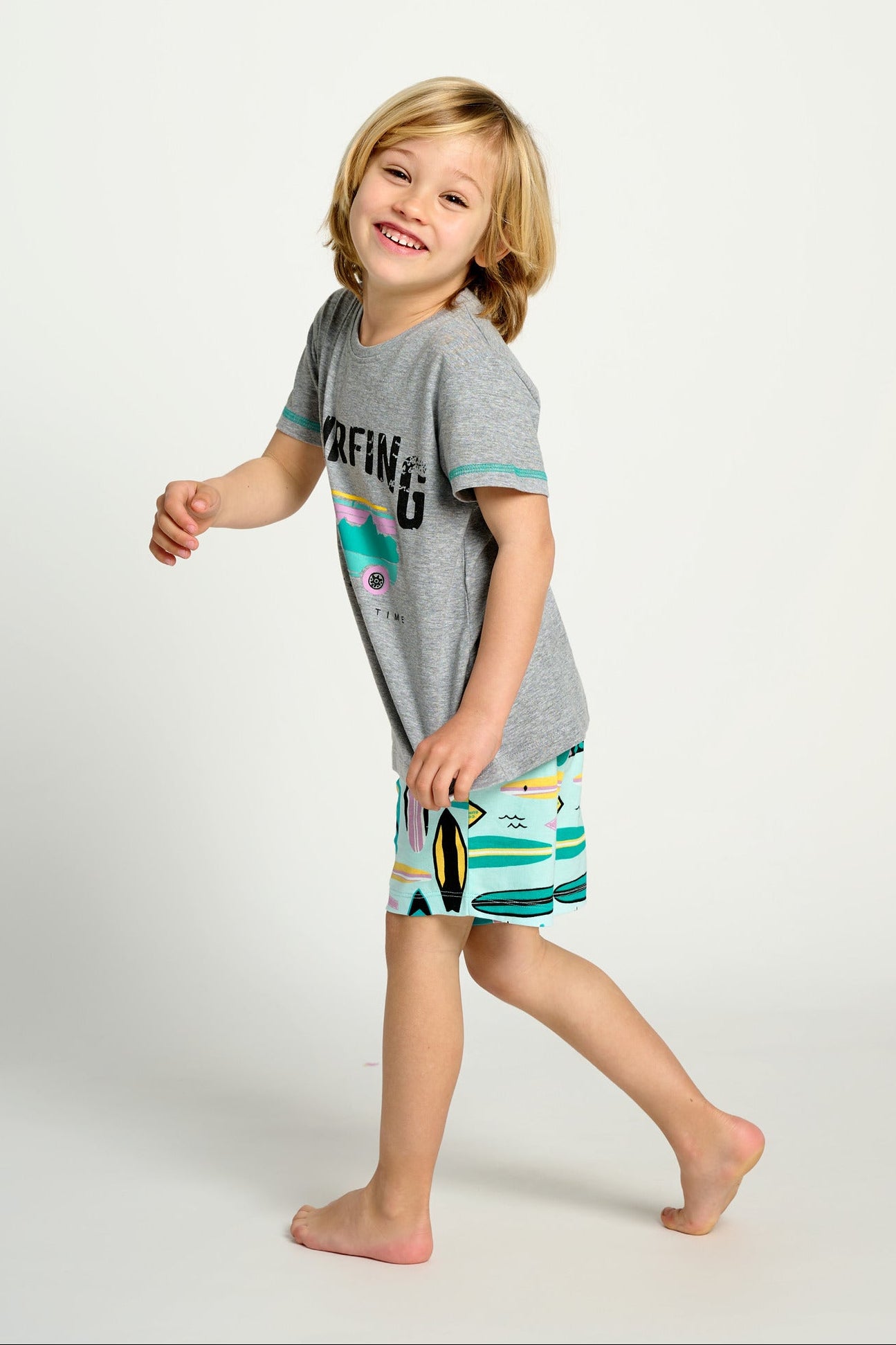 Pijama infantil corto algodón Surfer | MUYDEMI